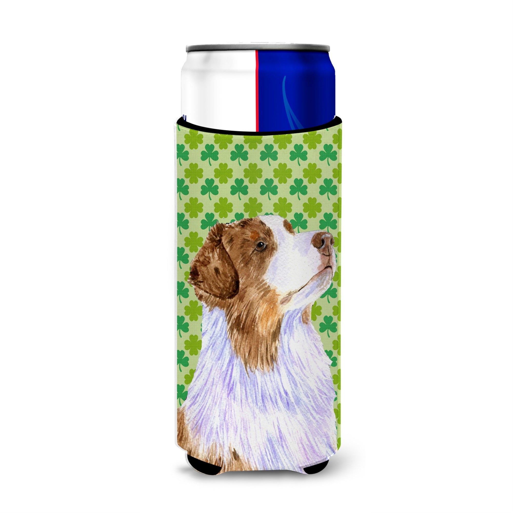 Australian Shepherd St. Patrick'S Day Shamrock Ultra Hugger For Slim Cans