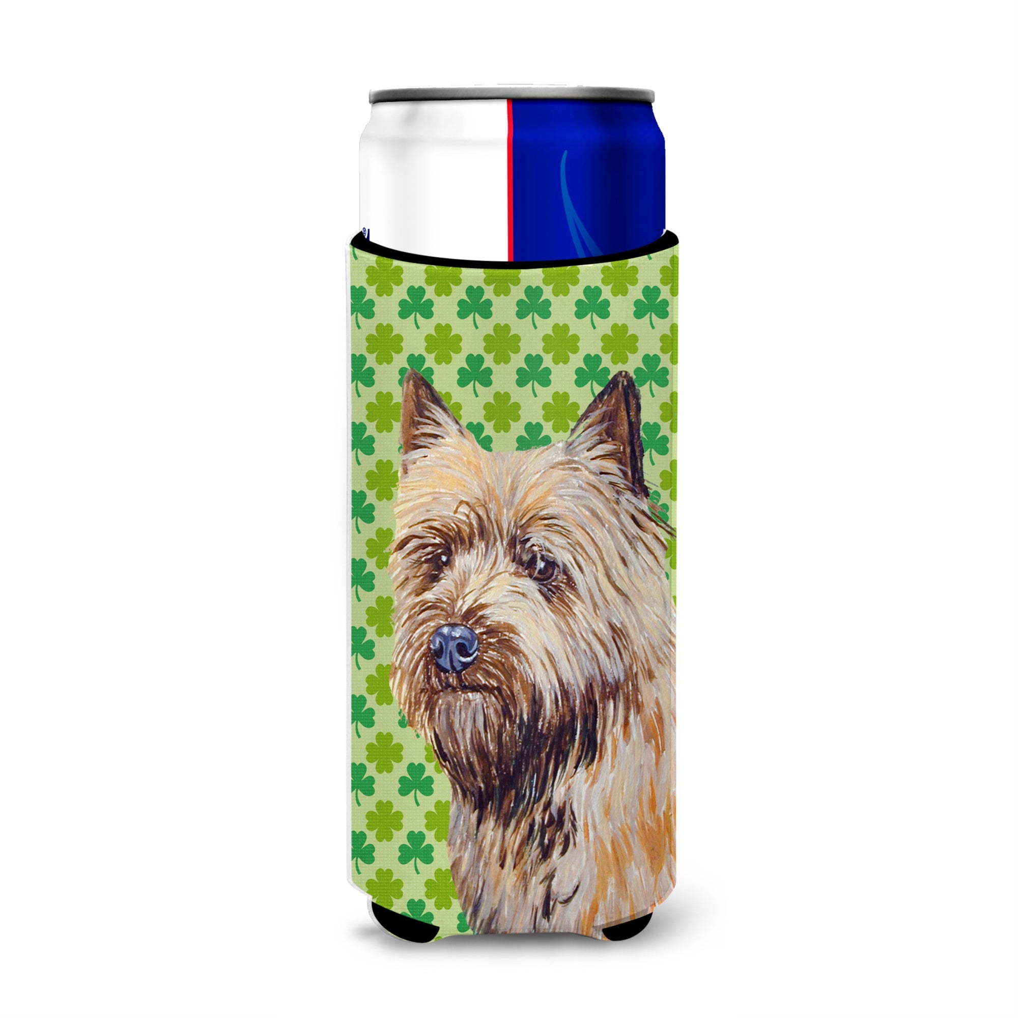 Cairn Terrier St. Patrick'S Day Shamrock Portrait Ultra Hugger For Slim Cans