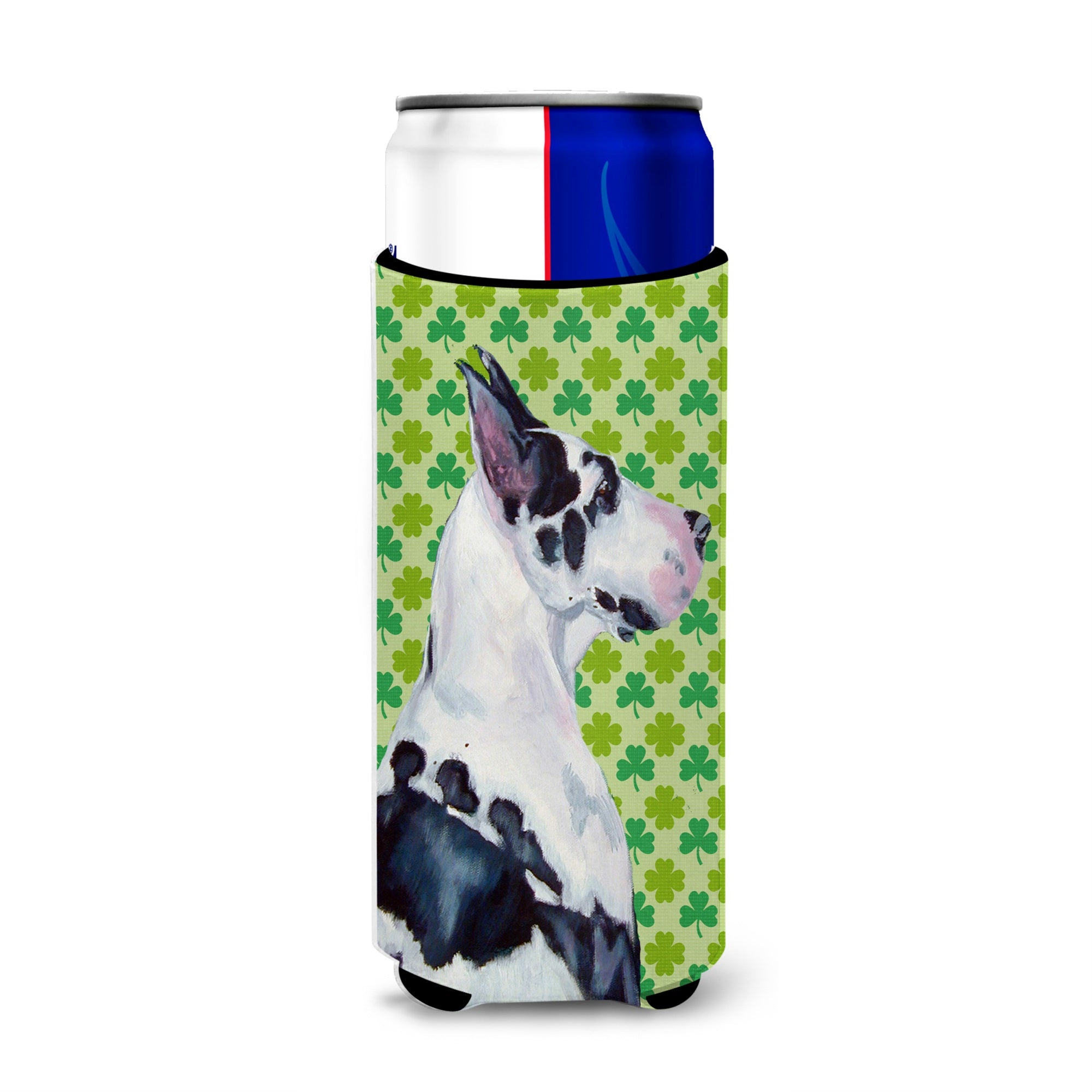 Great Dane St. Patrick'S Day Shamrock Portrait Ultra Hugger For Slim Cans