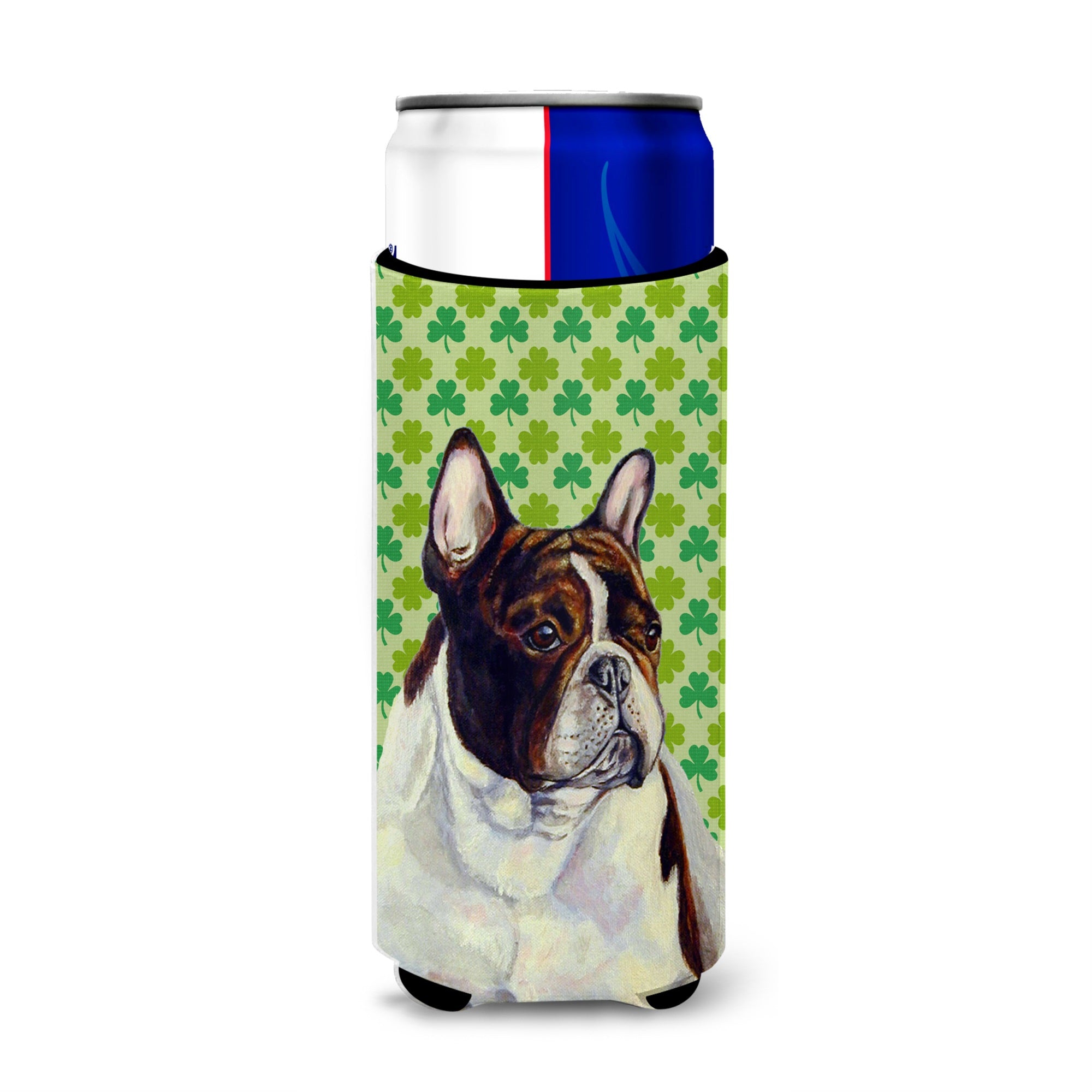 French Bulldog St. Patrick'S Day Shamrock Portrait Ultra Hugger For Slim Cans