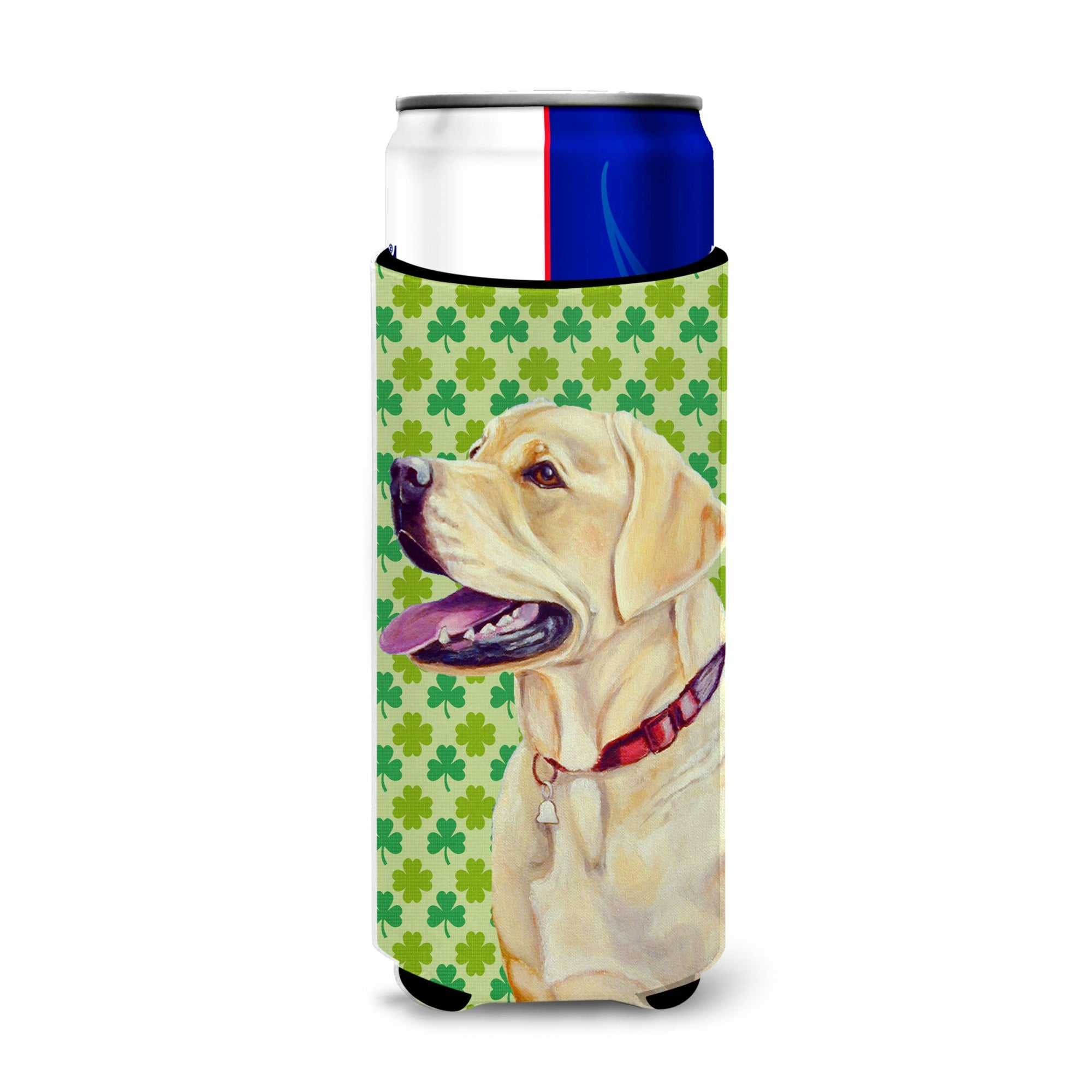 Labrador St. Patrick'S Day Shamrock Portrait Ultra Hugger For Slim Cans