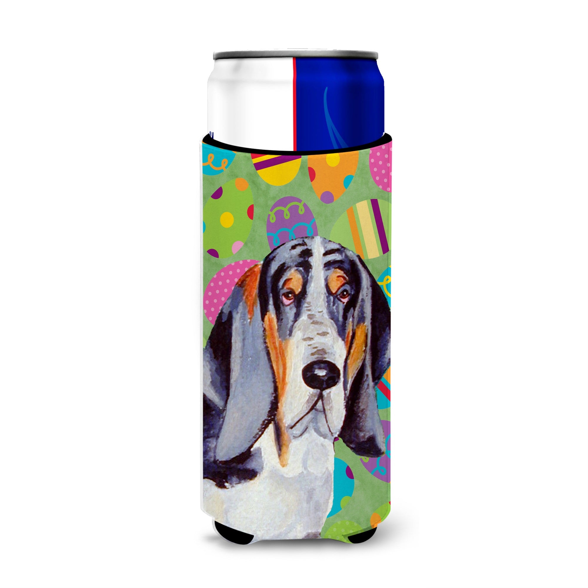 Basset Hound Easter Eggtravaganza Ultra Hugger For Slim Cans