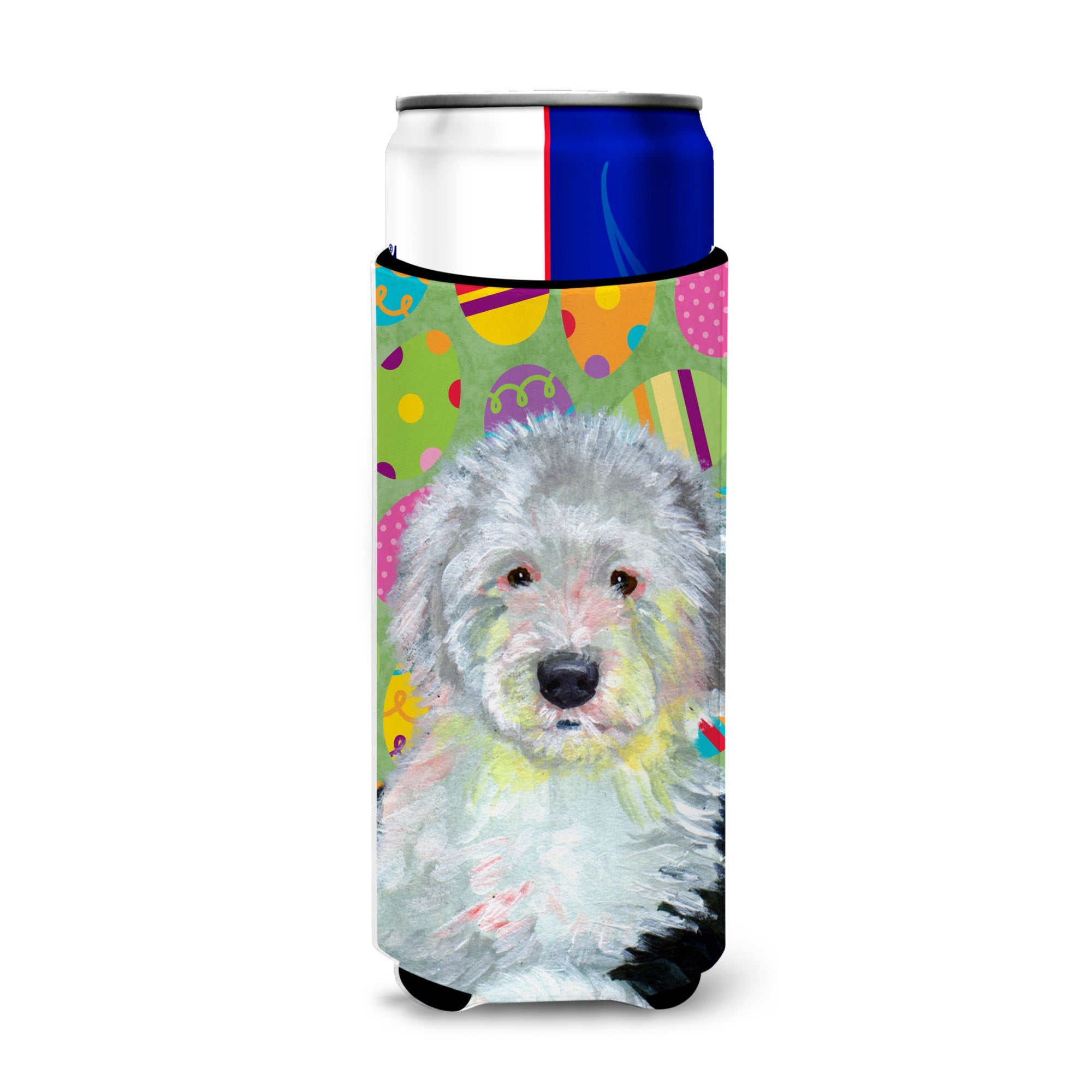 Old English Sheepdog Easter Eggtravaganza Ultra Hugger For Slim Cans
