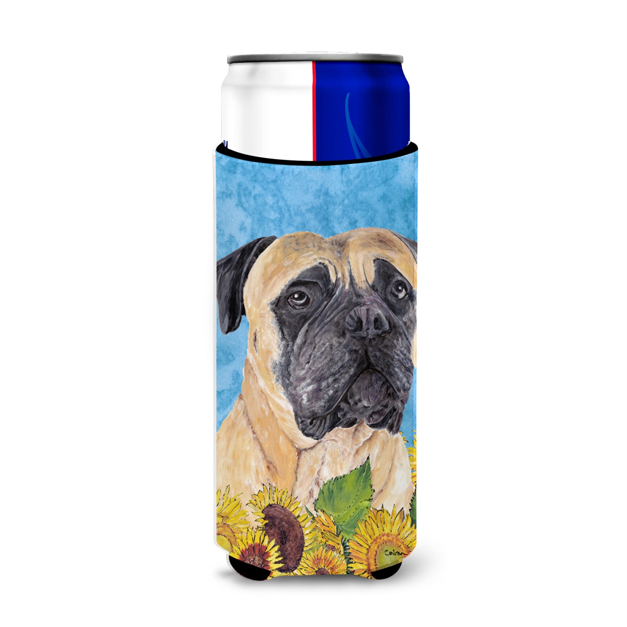 Mastiff In Summer Flowers Ultra Hugger For Slim Cans