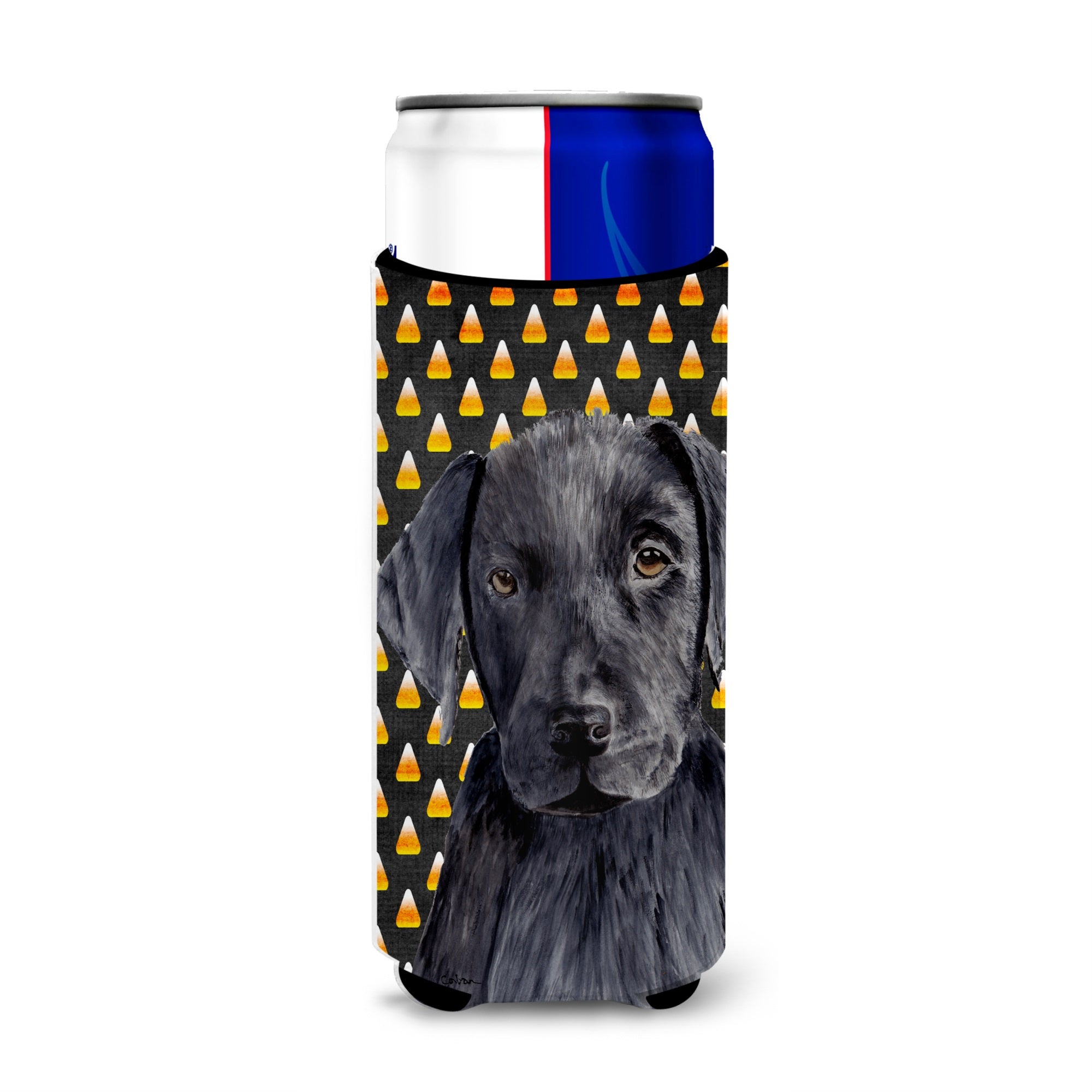 Labrador Candy Corn Halloween Portrait Ultra Hugger For Slim Cans