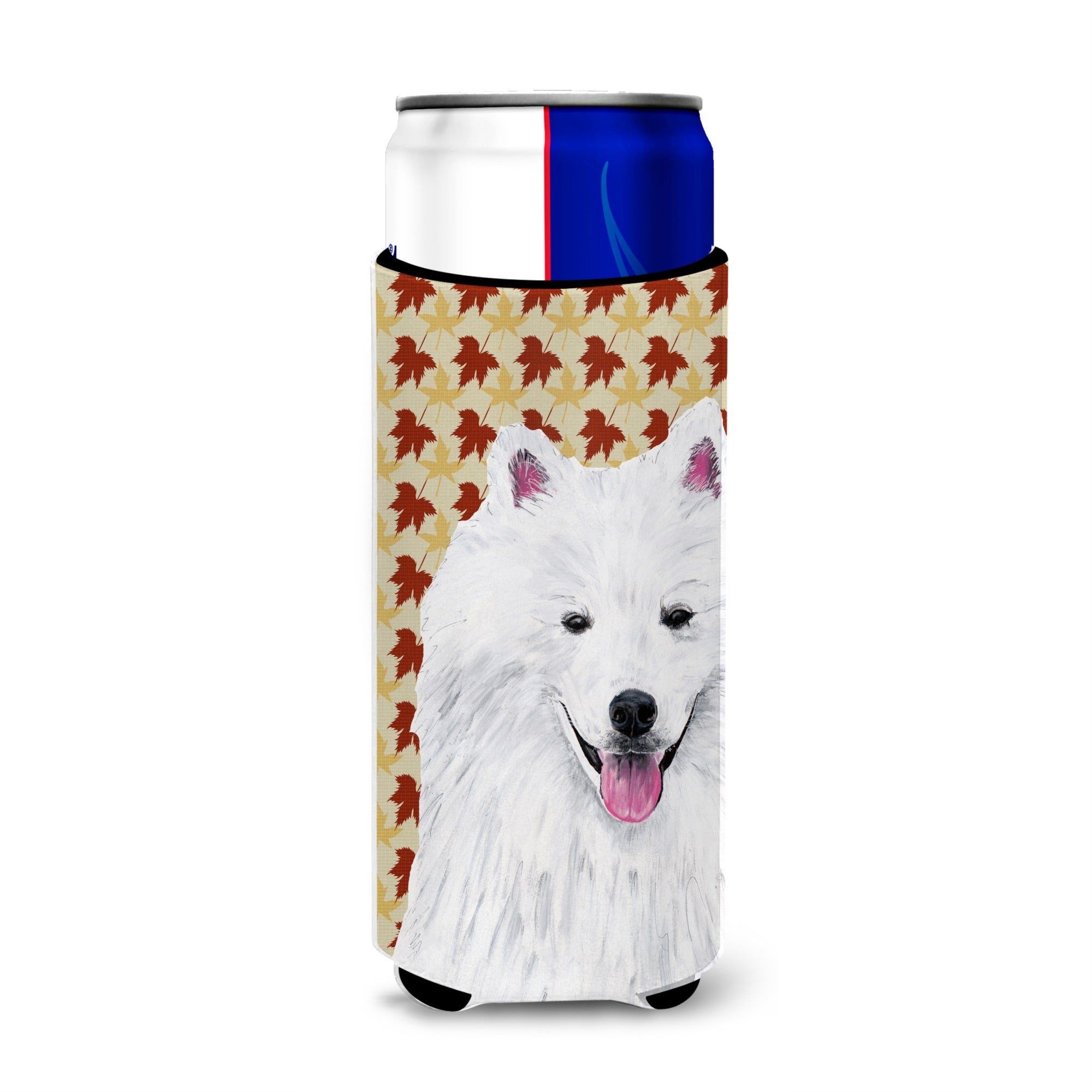 American Eskimo Fall Leaves Portrait Ultra Hugger For Slim Cans