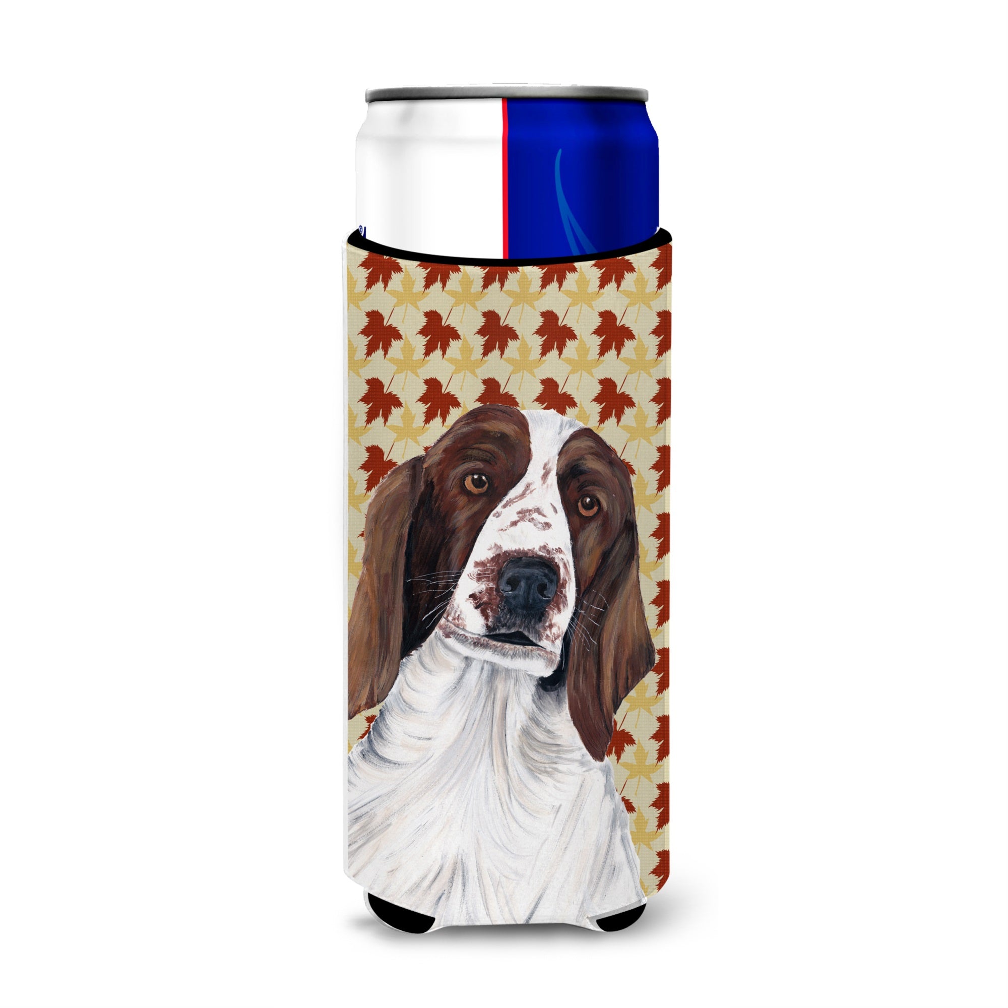 Welsh Springer Spaniel Fall Leaves Portrait Ultra Hugger For Slim Cans