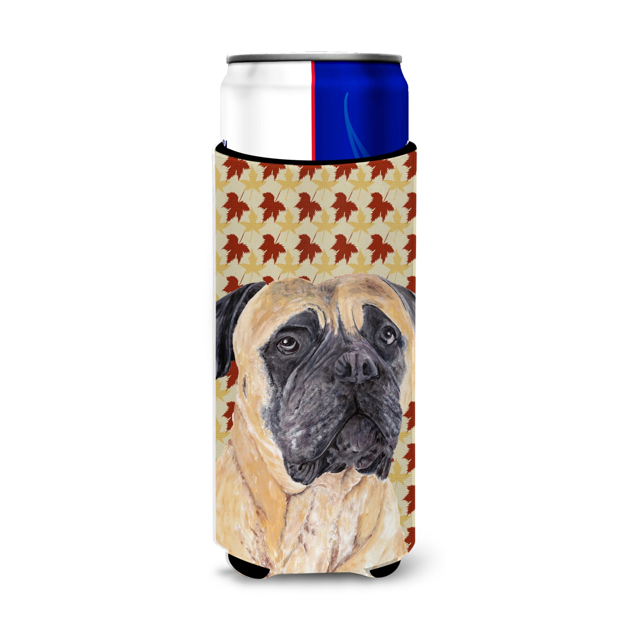 Mastiff Fall Leaves Portrait Ultra Hugger For Slim Cans