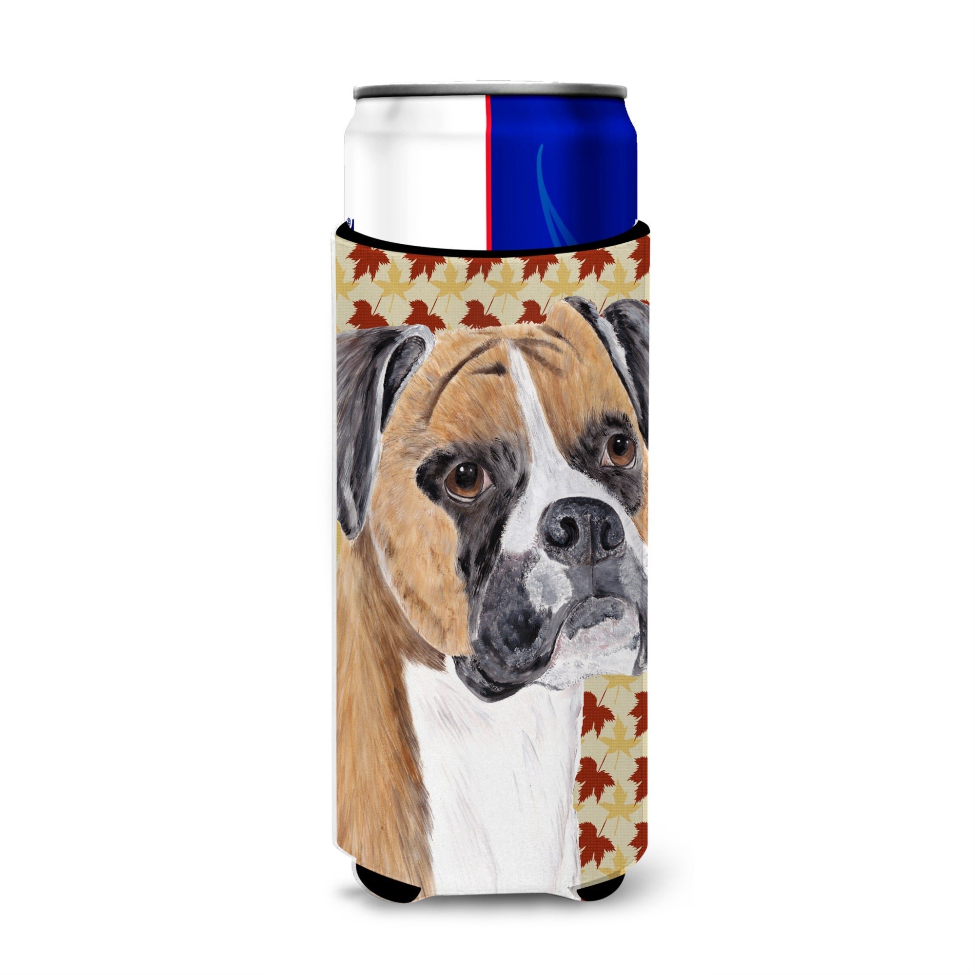 Boxer Fall Leaves Portrait Ultra Hugger For Slim Cans