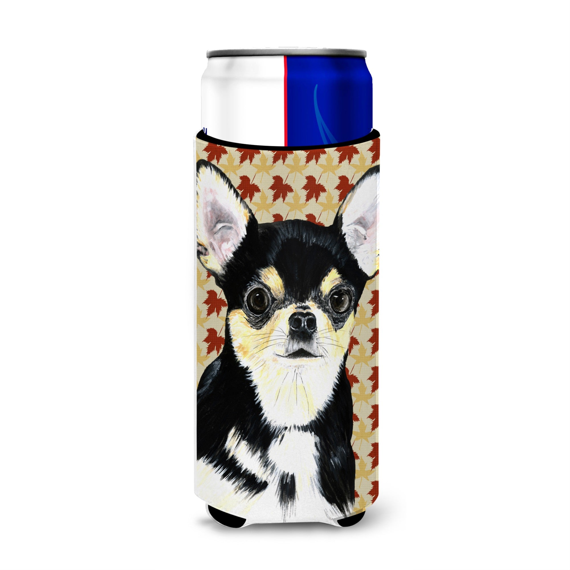 Chihuahua Fall Leaves Portrait Ultra Hugger For Slim Cans