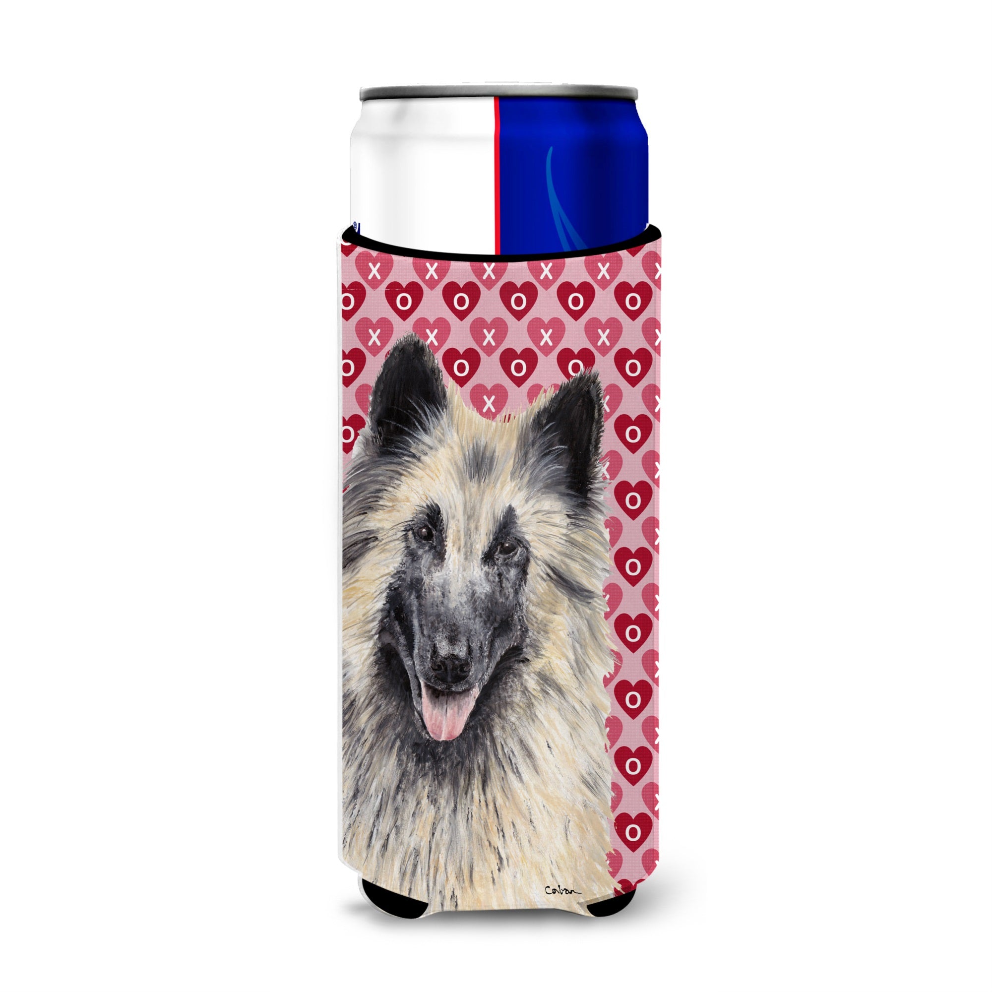 Belgian Tervuren Hearts Love And Valentine'S Day Portrait Ultra Hugger For Slim Cans