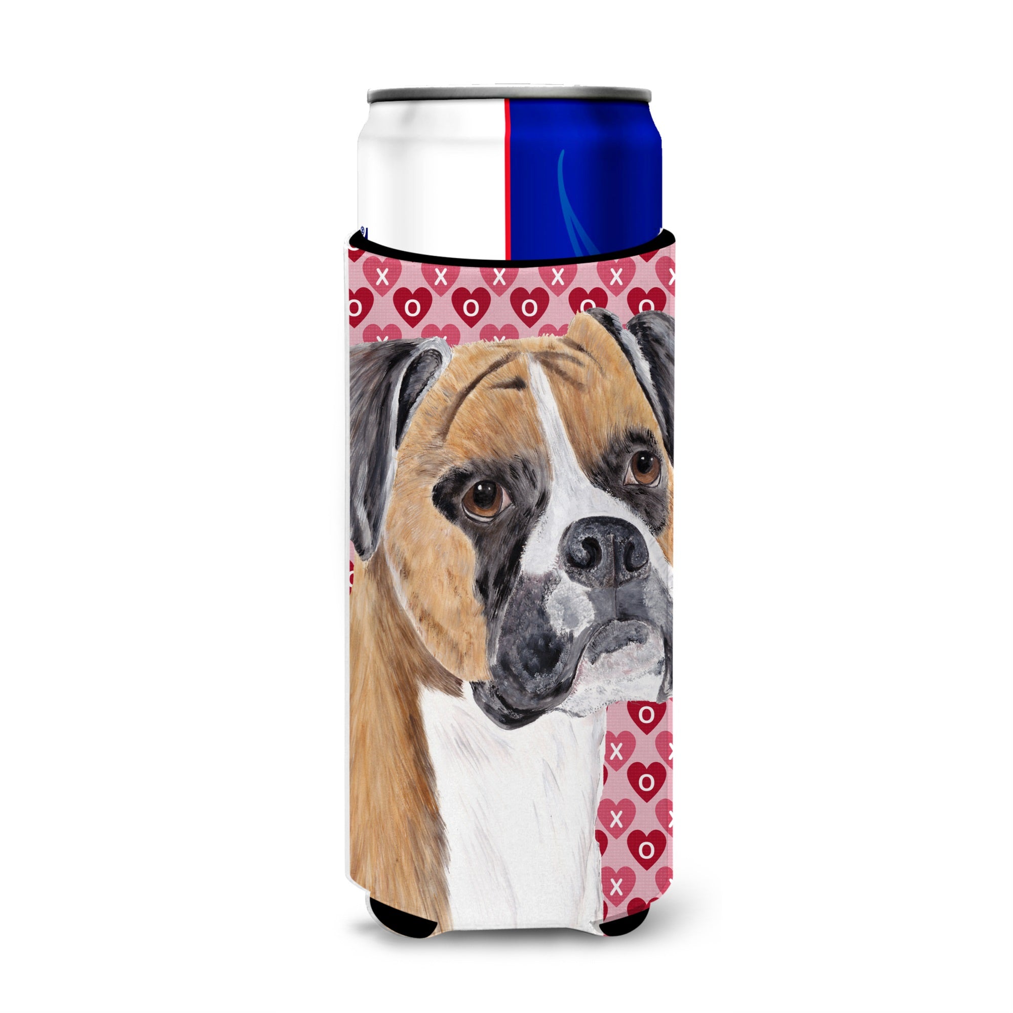 Boxer Hearts Love And Valentine'S Day Portrait Ultra Hugger For Slim Cans
