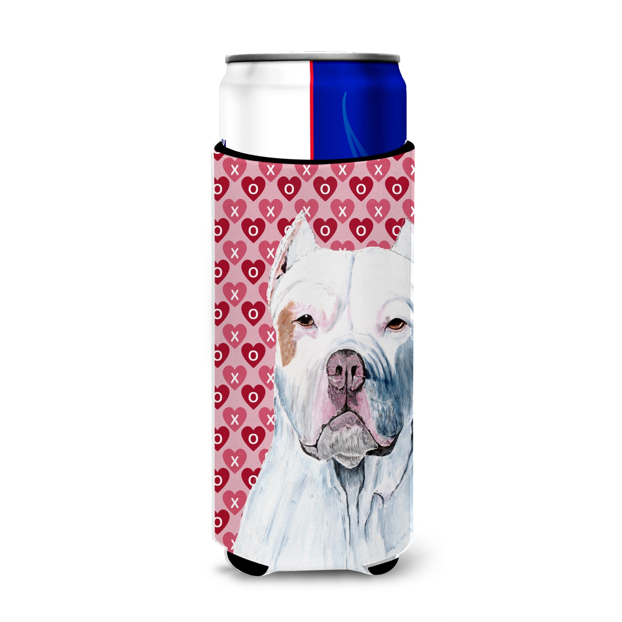 Pit Bull Hearts Love And Valentine'S Day Portrait Ultra Hugger For Slim Cans