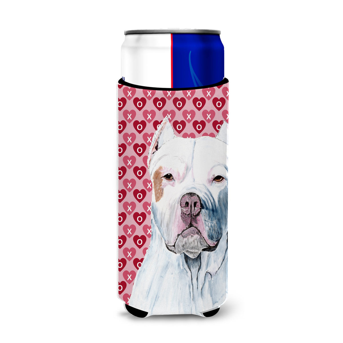 Pit Bull Hearts Love And Valentine'S Day Portrait Ultra Hugger For Slim Cans