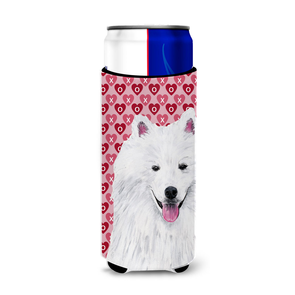 American Eskimo Hearts Love And Valentine'S Day Portrait Ultra Hugger For Slim Cans