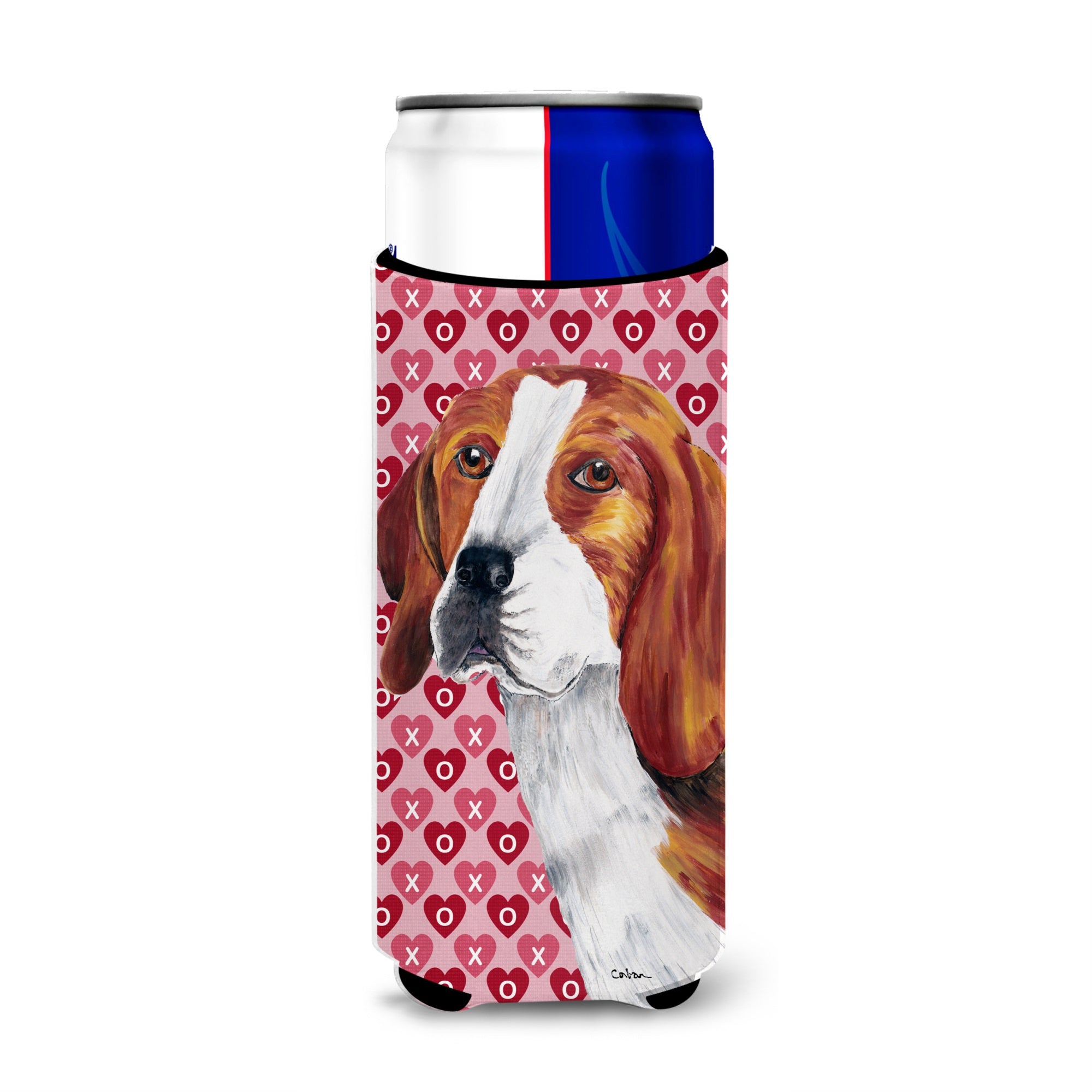 Beagle Hearts Love And Valentine'S Day Portrait Ultra Hugger For Slim Cans