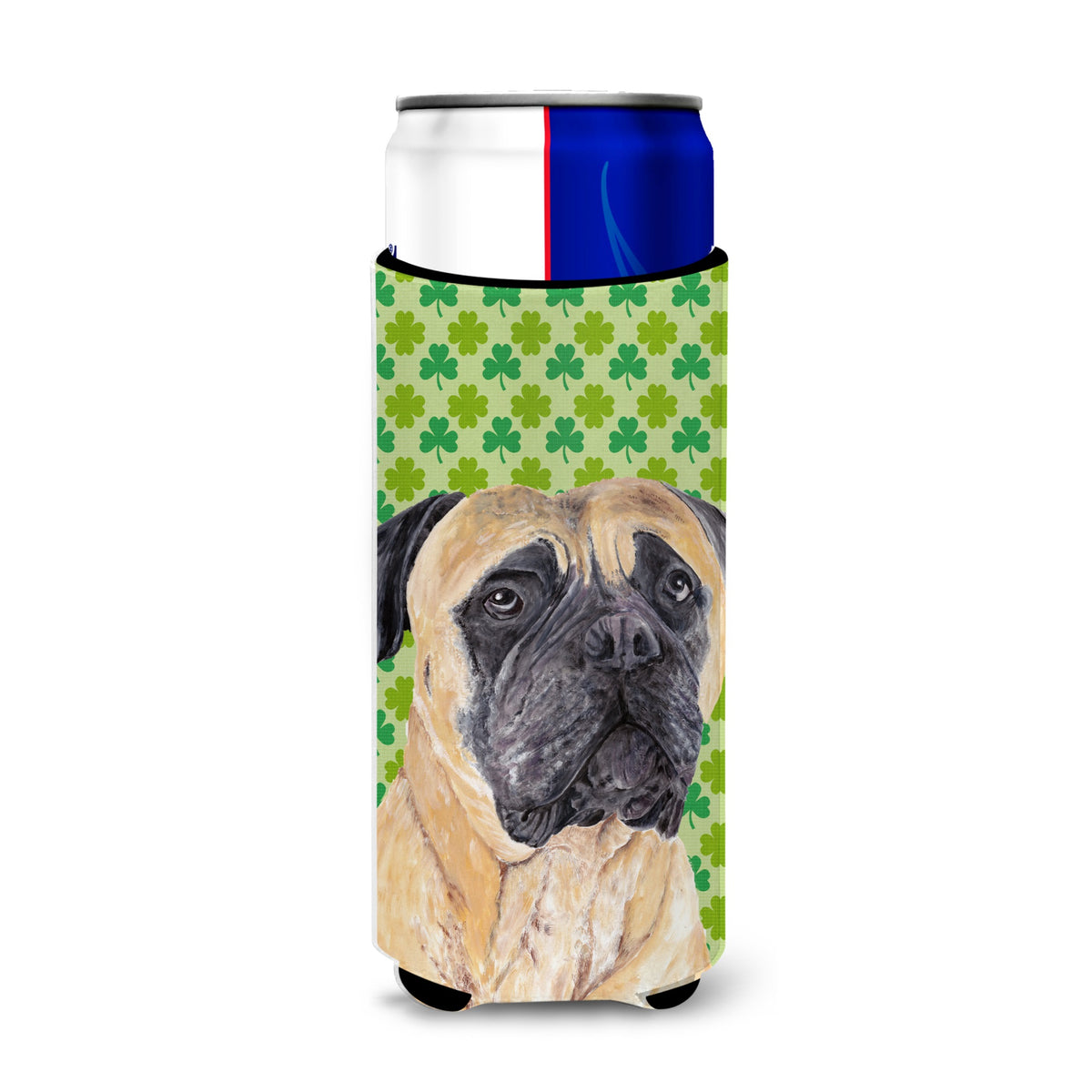 Mastiff St. Patrick'S Day Shamrock Portrait Ultra Hugger For Slim Cans