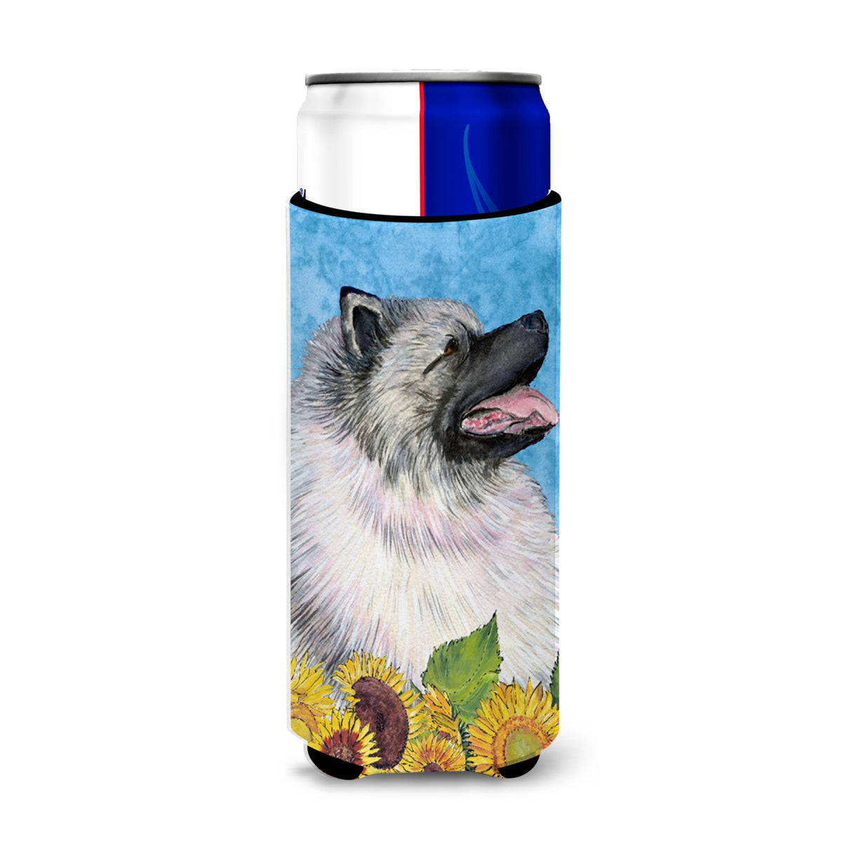 Keeshond In Summer Flowers Ultra Hugger For Slim Cans