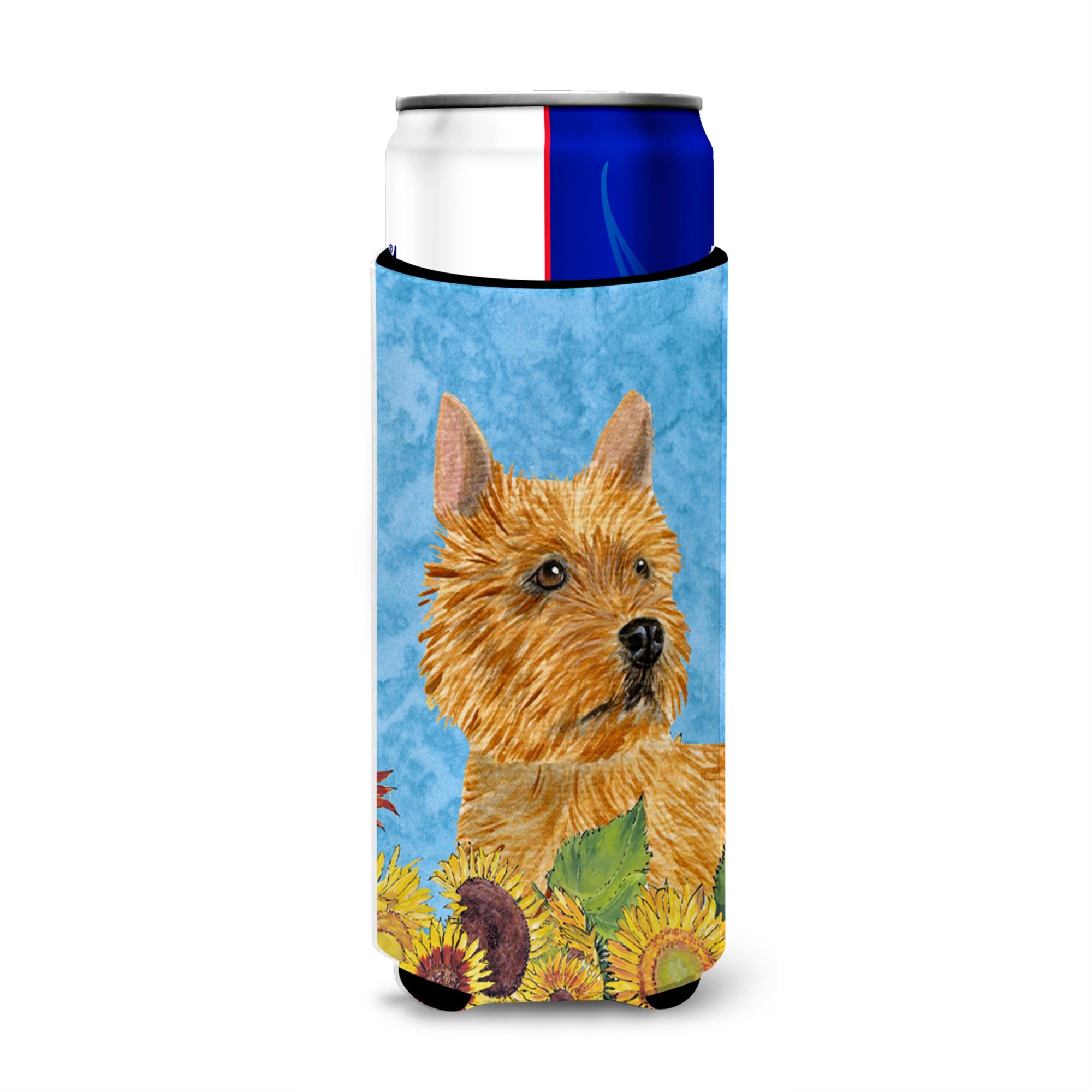 Norwich Terrier In Summer Flowers Ultra Hugger For Slim Cans