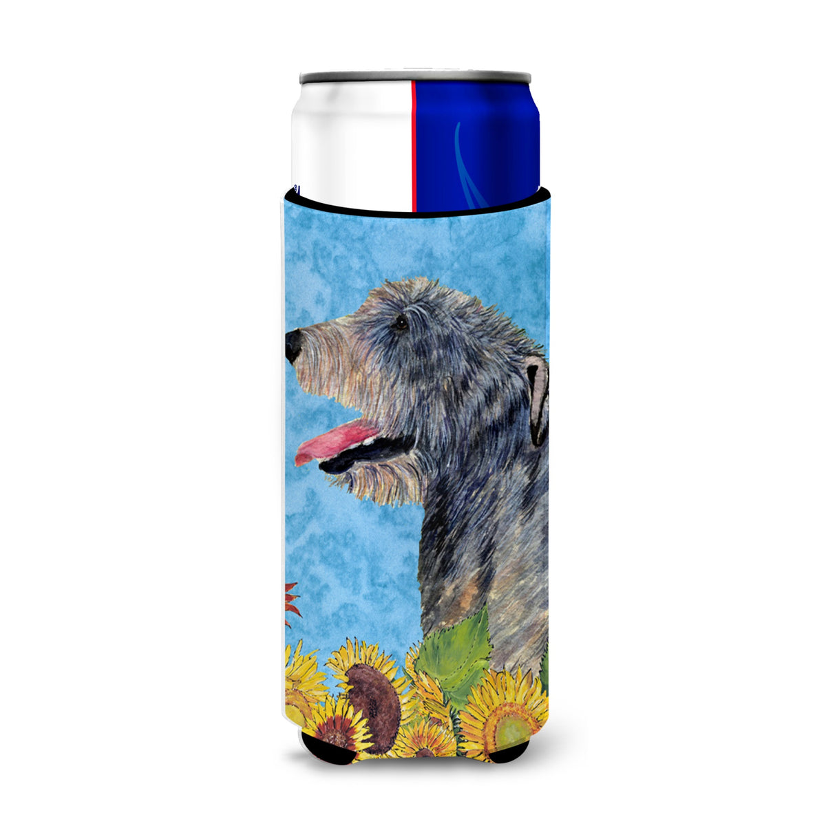 Irish Wolfhound In Summer Flowers Ultra Hugger For Slim Cans