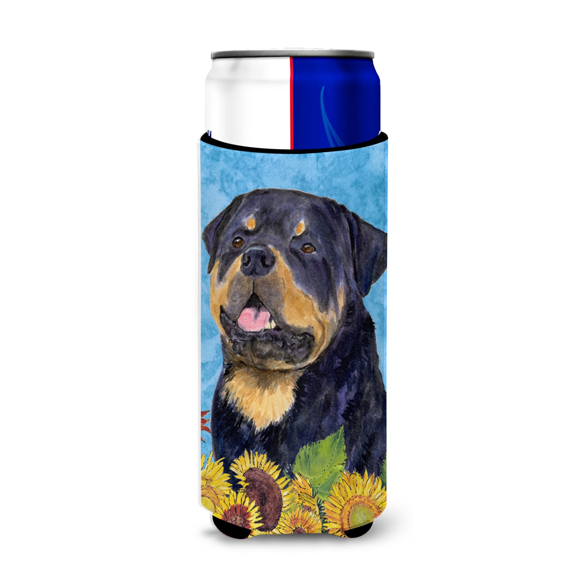 Rottweiler In Summer Flowers Ultra Hugger For Slim Cans