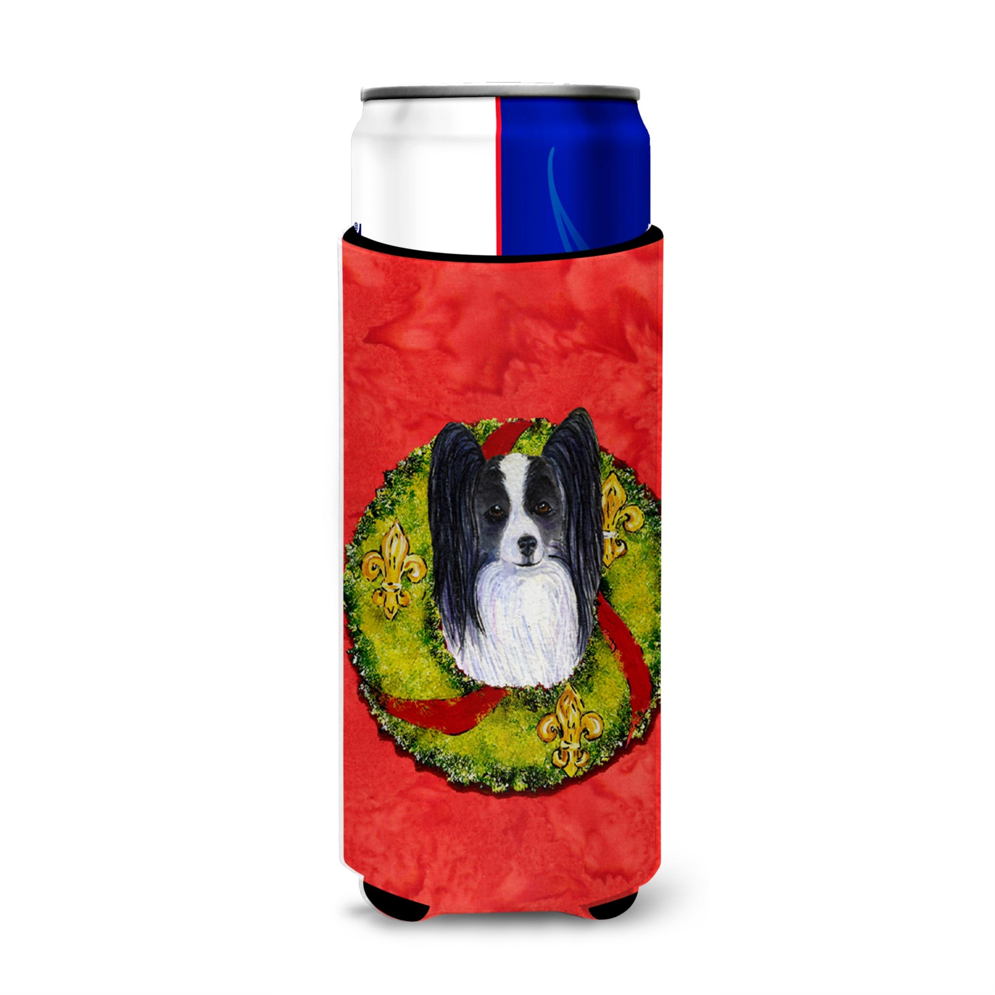 Papillon Cristmas Wreath Ultra Hugger For Slim Cans