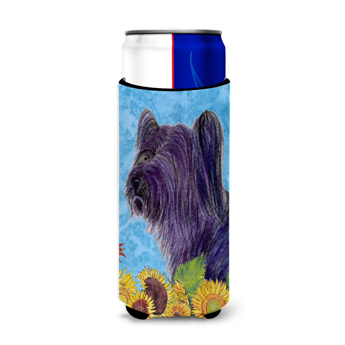 Skye Terrier In Summer Flowers Ultra Hugger For Slim Cans