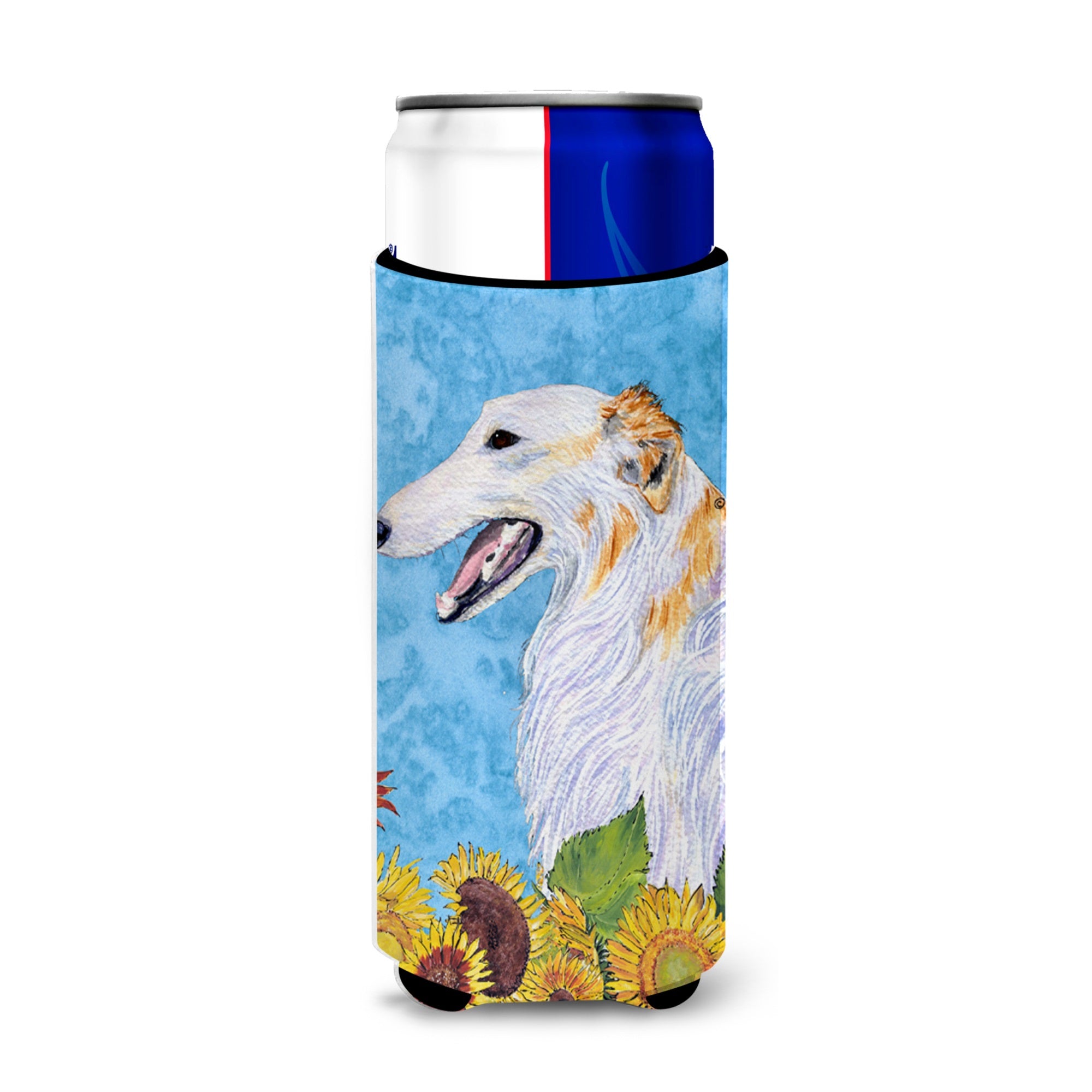 Borzoi In Summer Flowers Ultra Hugger For Slim Cans
