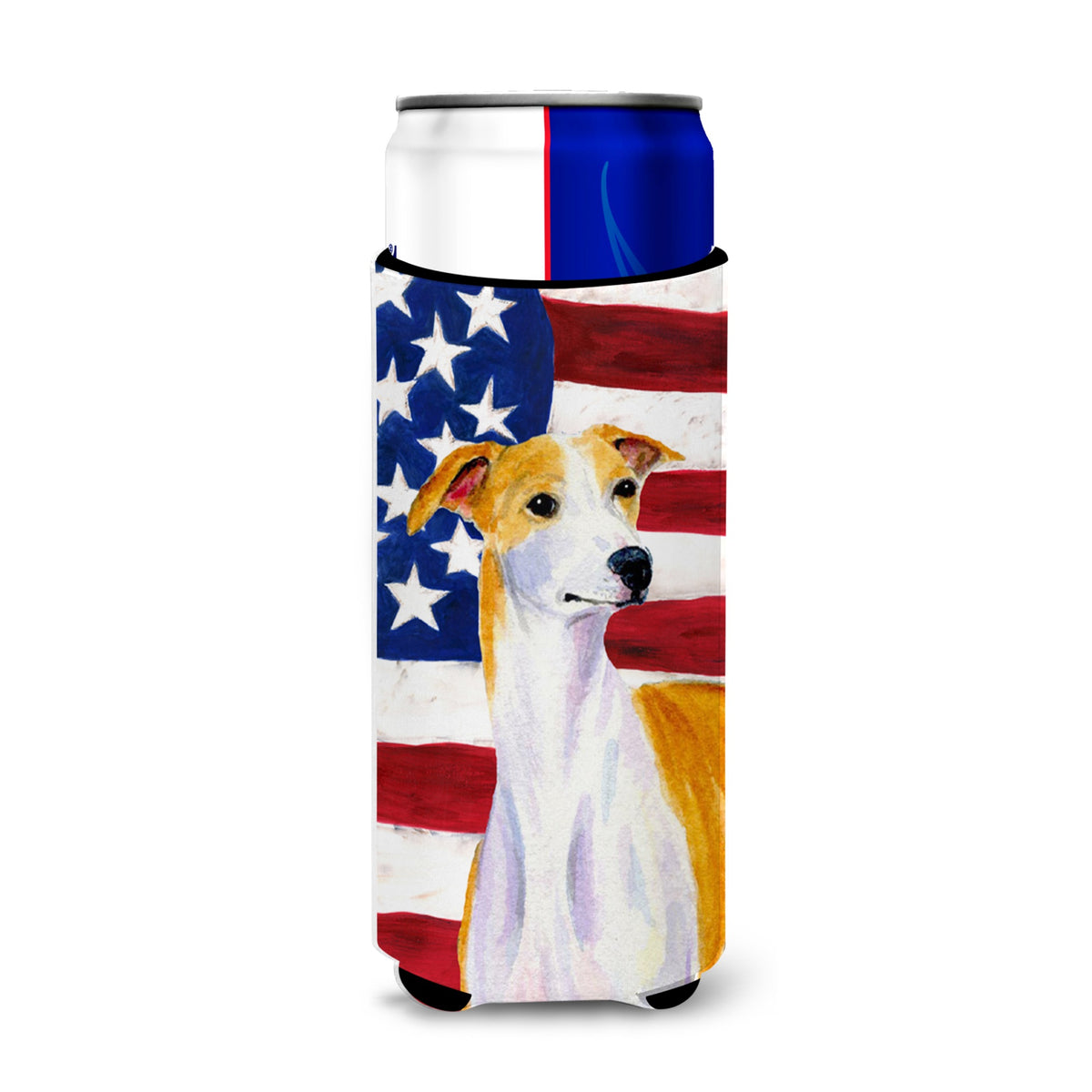 Usa American Flag With Whippet Ultra Hugger For Slim Cans