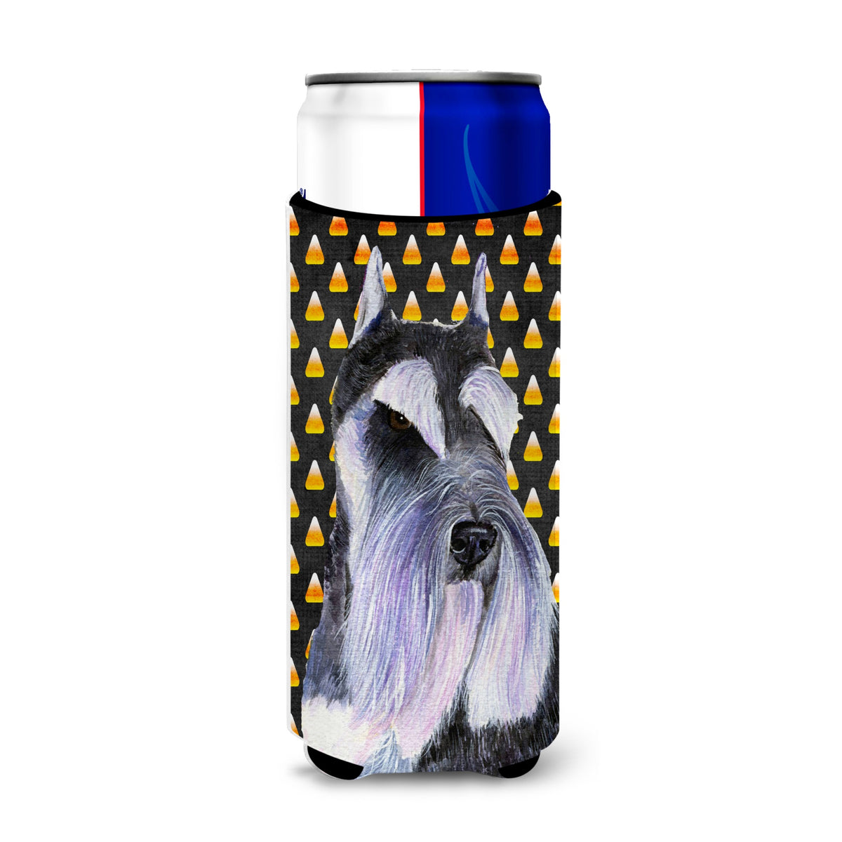 Schnauzer Candy Corn Halloween Portrait Ultra Hugger For Slim Cans