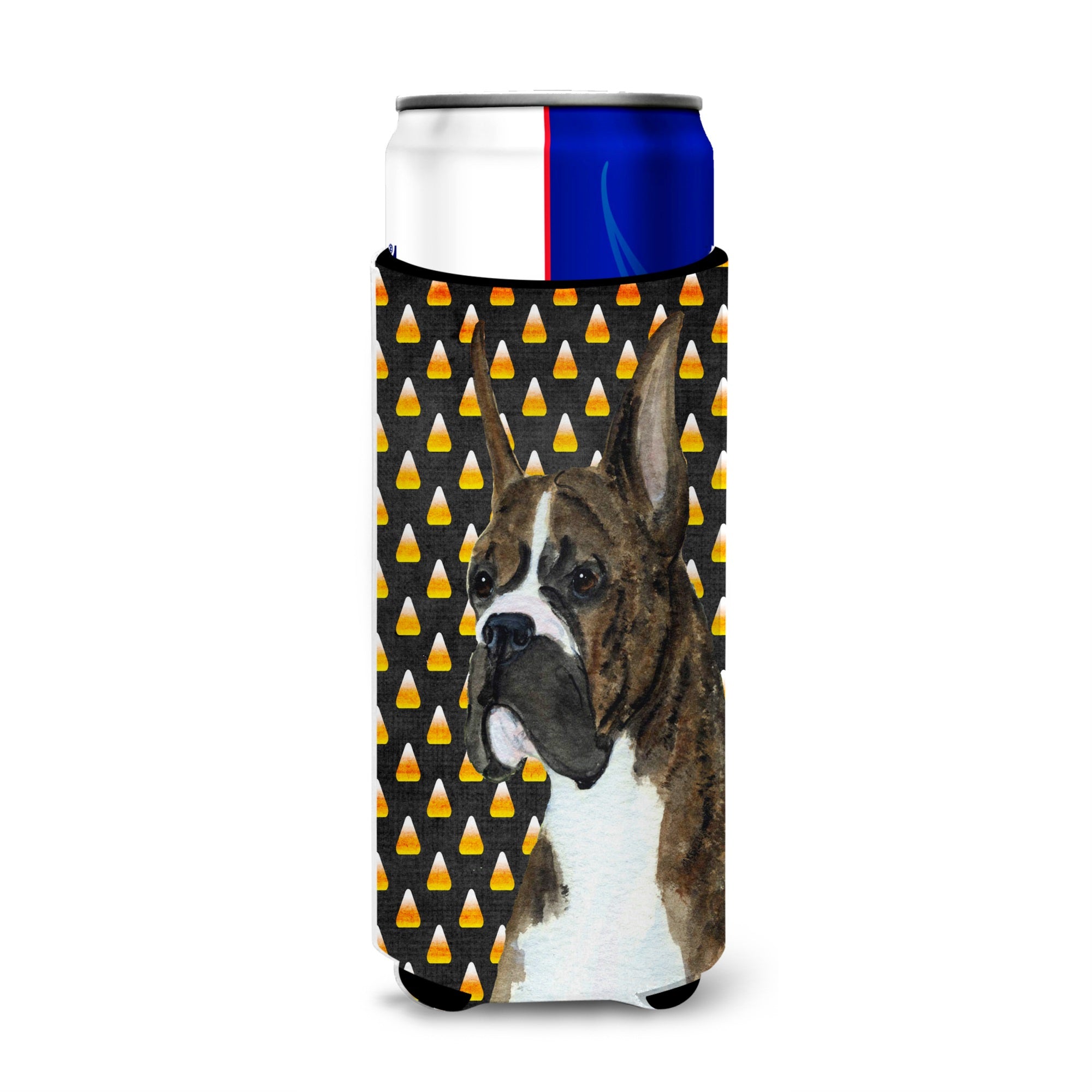 Boxer Candy Corn Halloween Portrait Ultra Hugger For Slim Cans
