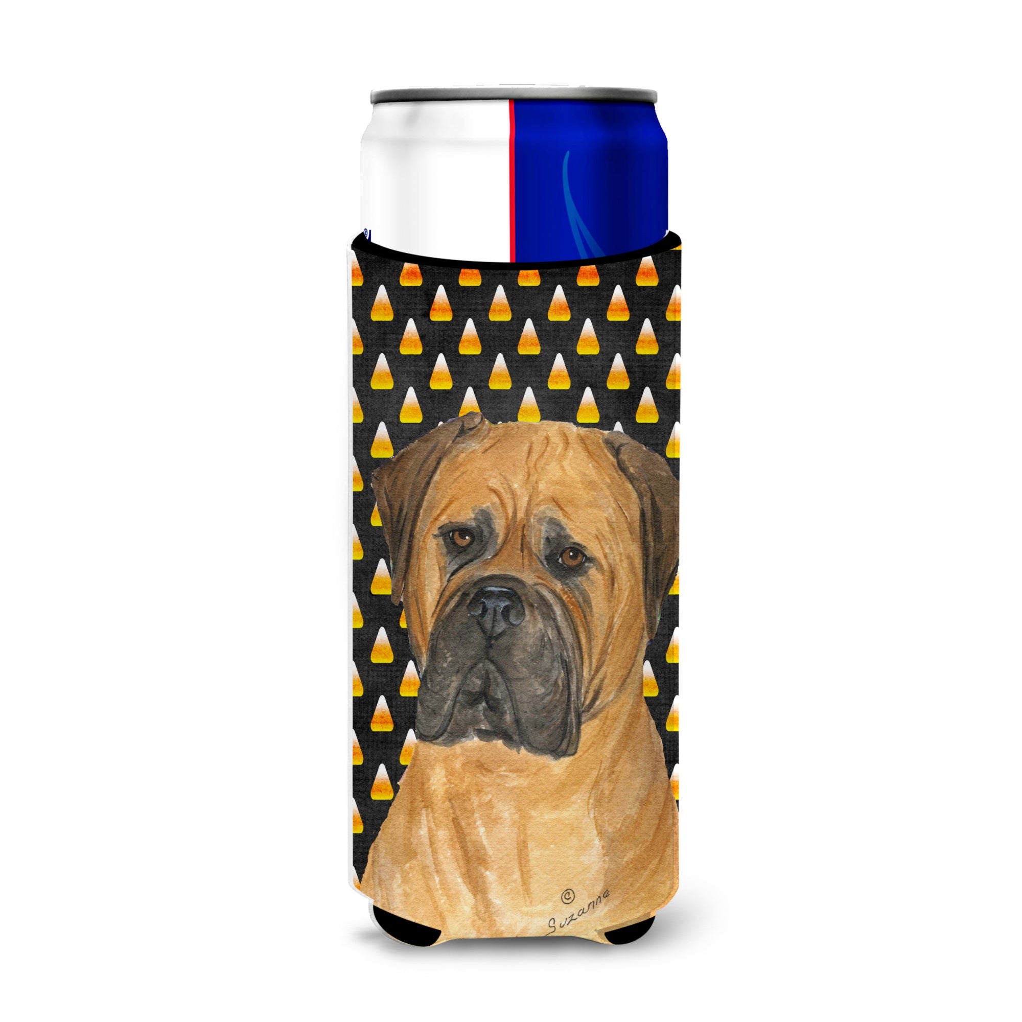 Bullmastiff Candy Corn Halloween Portrait Ultra Hugger For Slim Cans