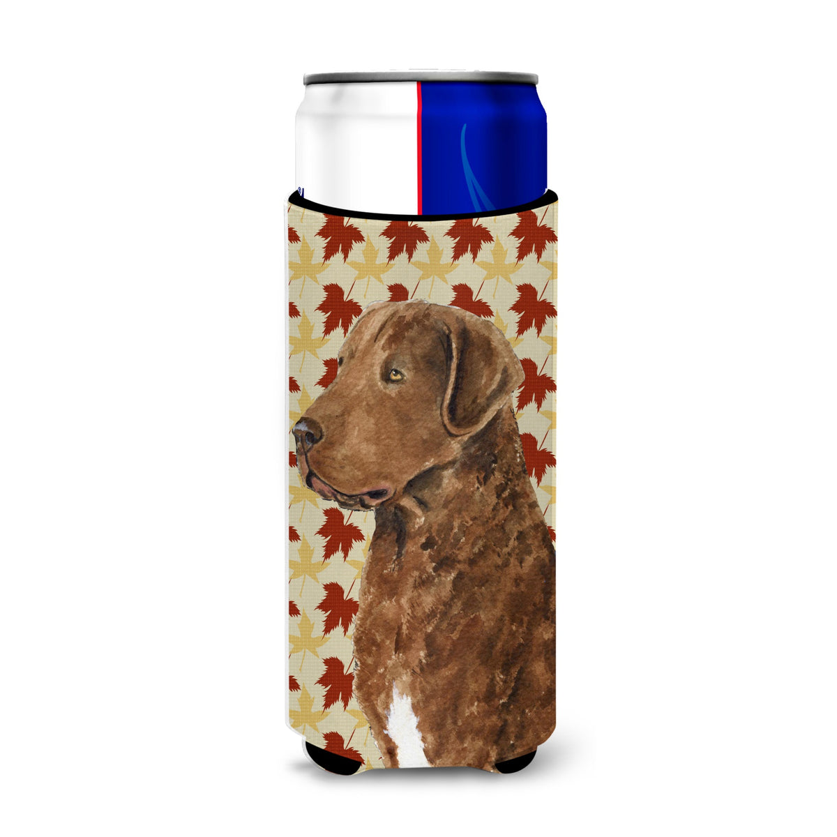 Chesapeake Bay Retriever Fall Leaves Portrait Ultra Hugger For Slim Cans