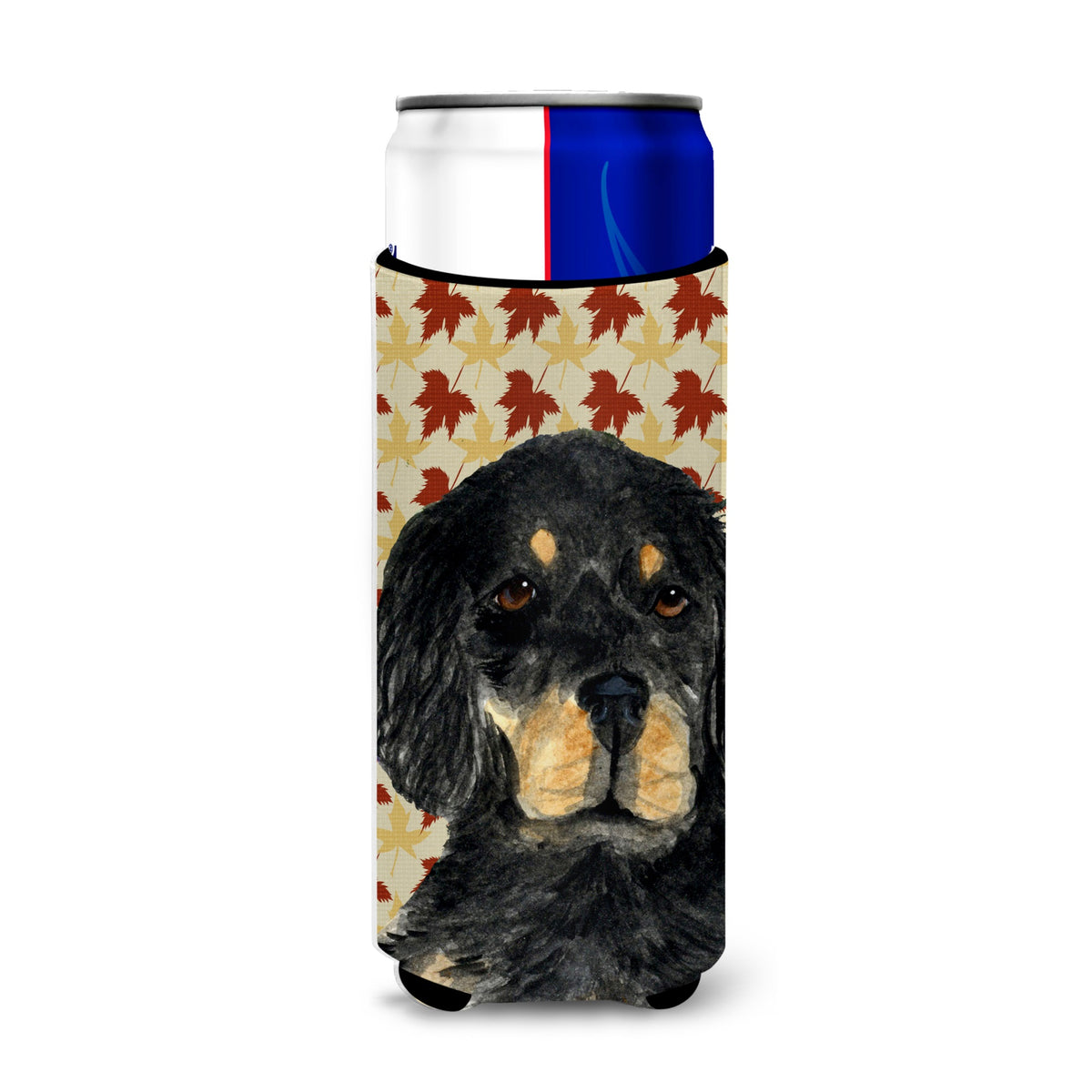 Gordon Setter Fall Leaves Portrait Ultra Hugger For Slim Cans