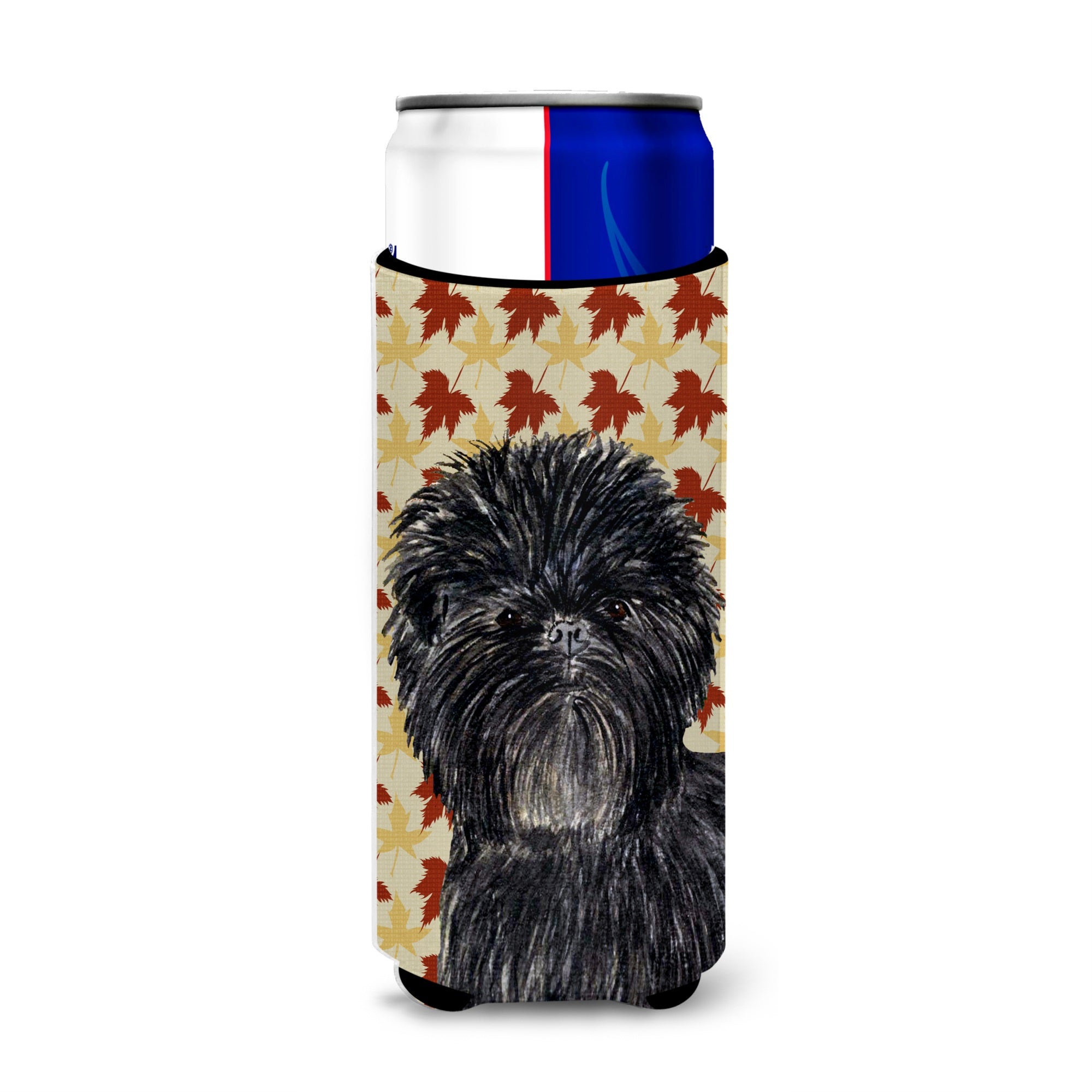 Affenpinscher Fall Leaves Portrait Ultra Hugger For Slim Cans