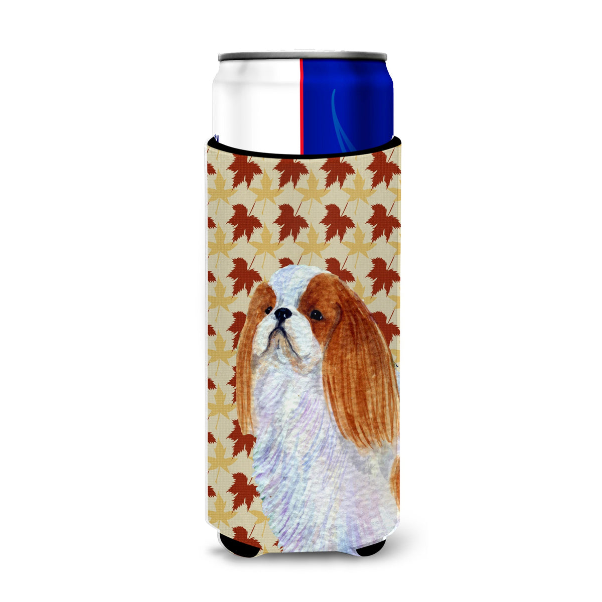 English Toy Spaniel Fall Leaves Portrait Ultra Hugger For Slim Cans