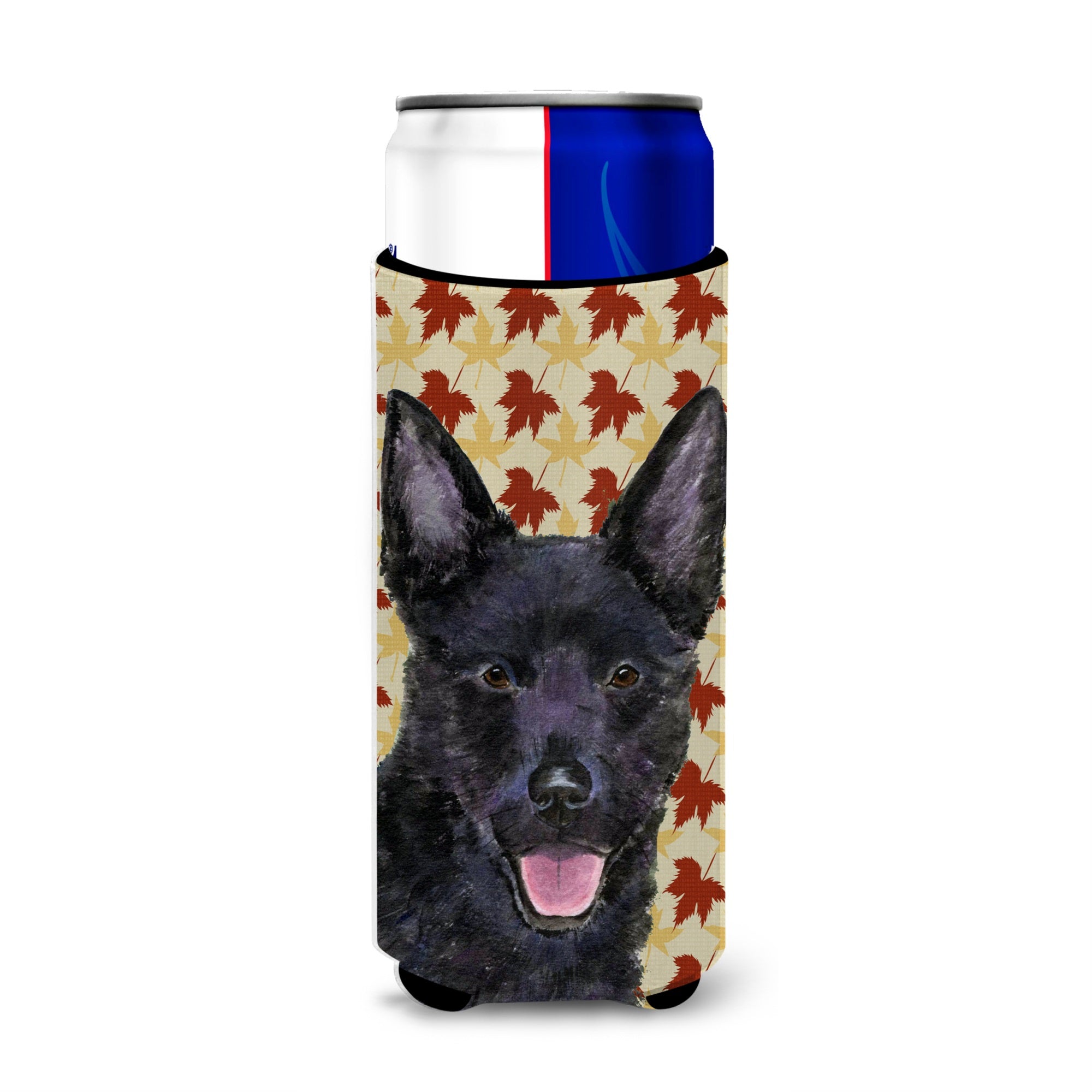 Australian Kelpie Fall Leaves Portrait Ultra Hugger For Slim Cans