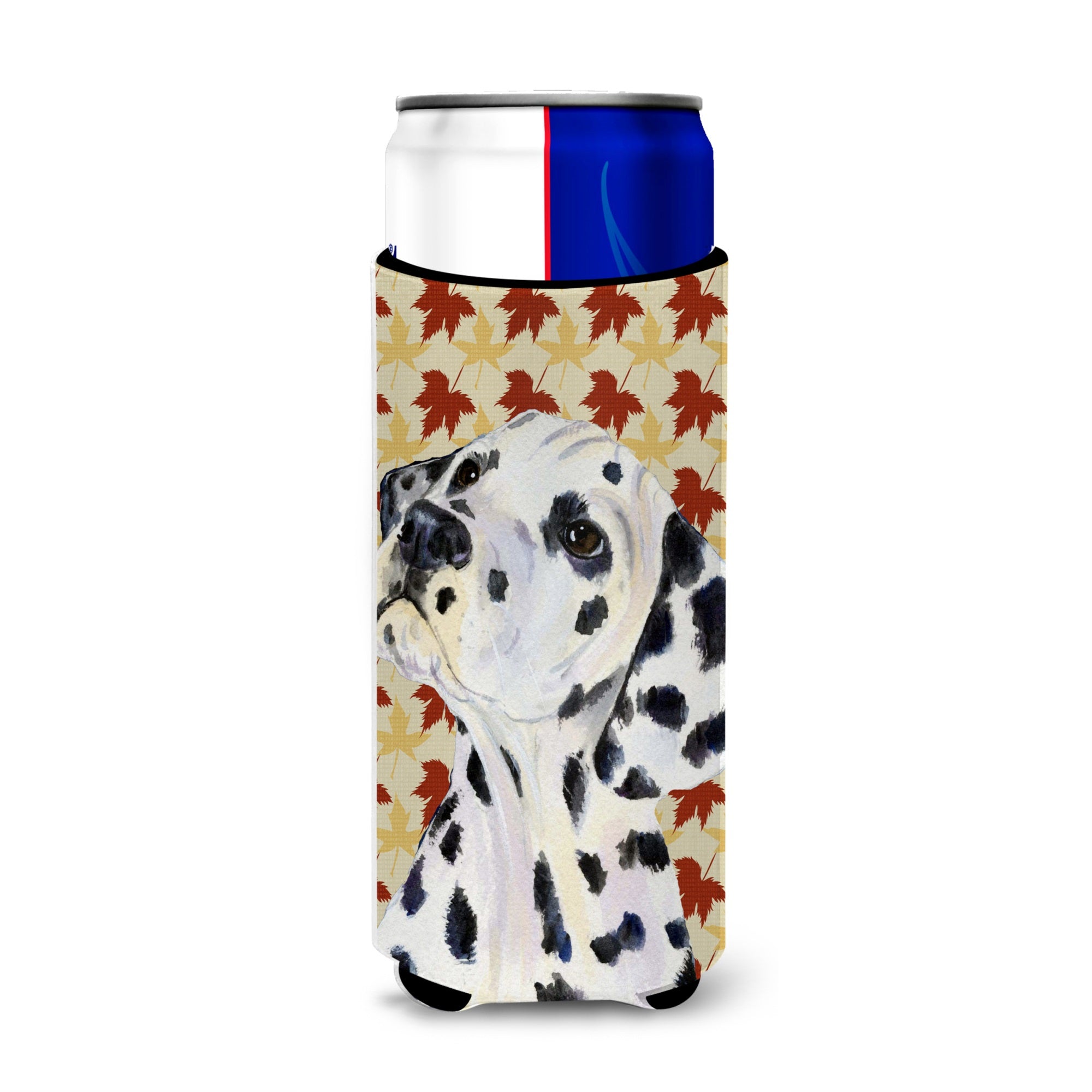 Dalmatian Fall Leaves Portrait Ultra Hugger For Slim Cans