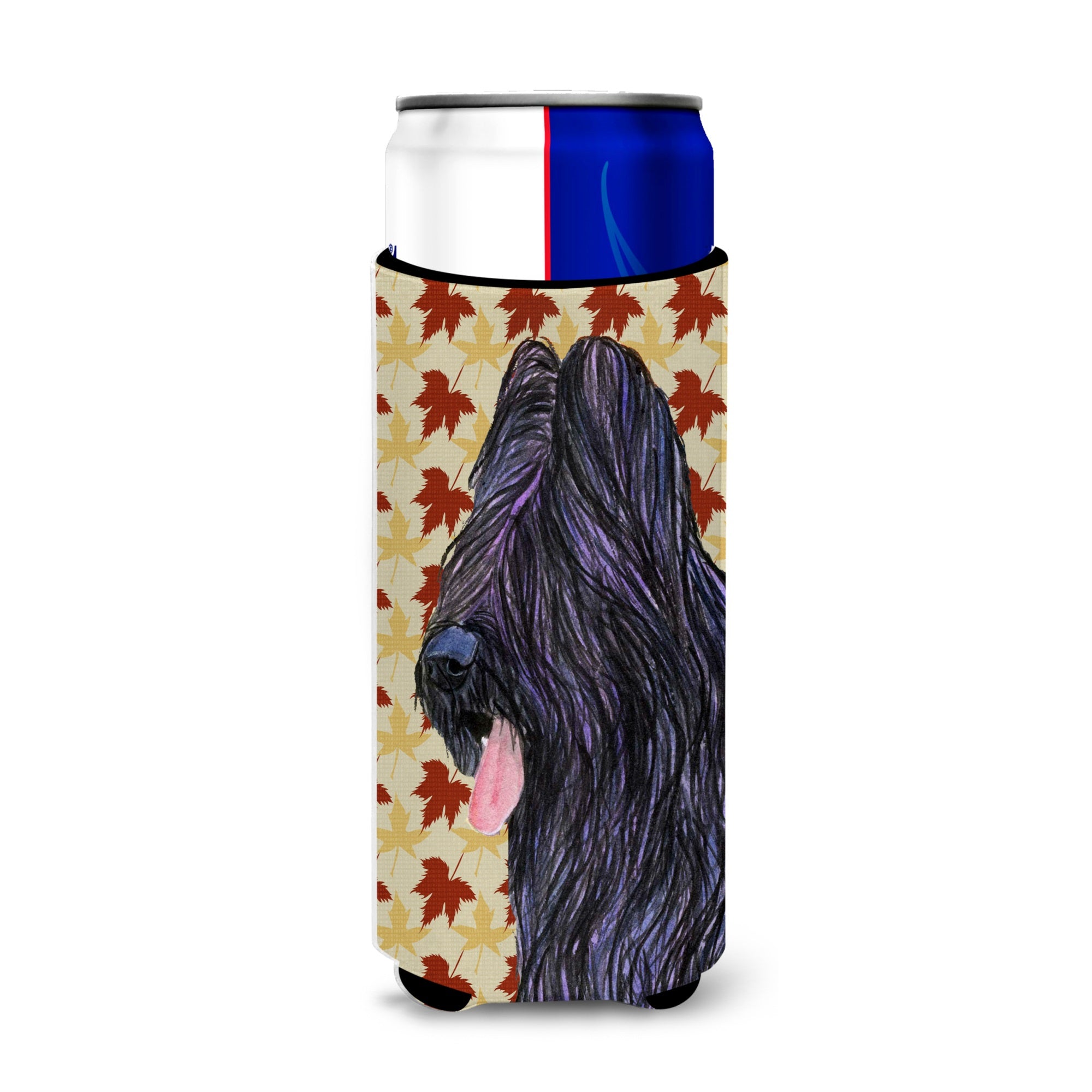 Briard Fall Leaves Portrait Ultra Hugger For Slim Cans