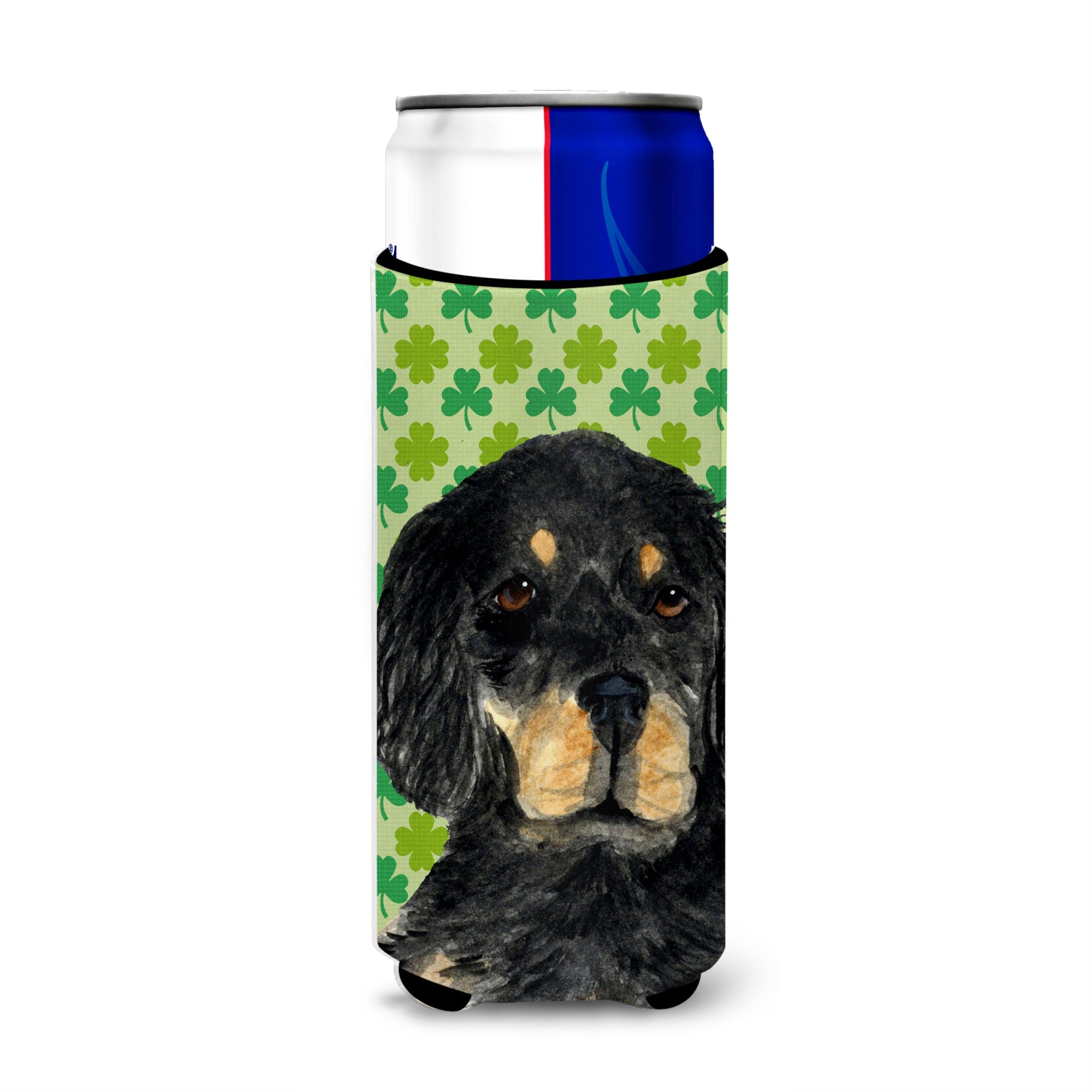 Gordon Setter St. Patrick'S Day Shamrock Portrait Ultra Hugger For Slim Cans