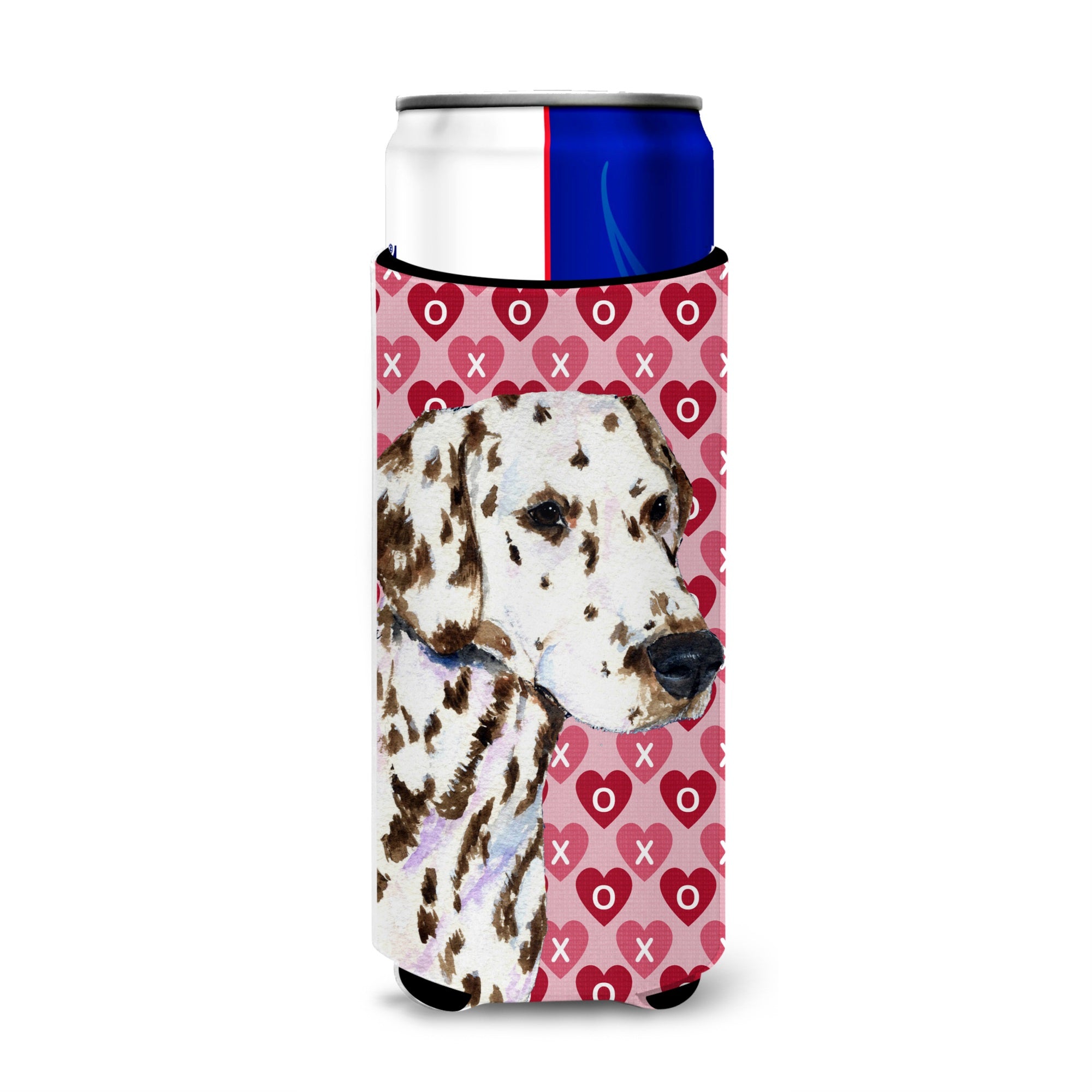 Dalmatian Hearts Love And Valentine'S Day Portrait Ultra Hugger For Slim Cans