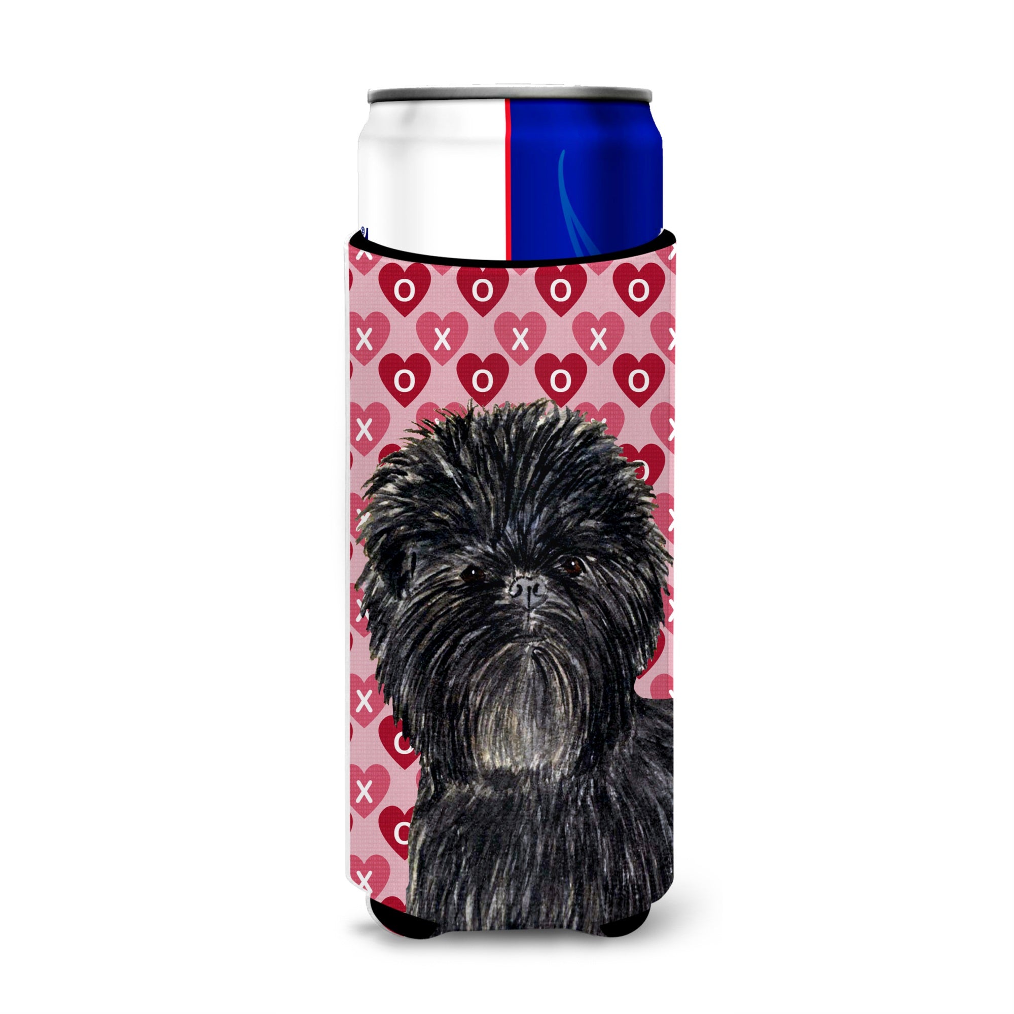 Affenpinscher Hearts Love And Valentine'S Day Portrait Ultra Hugger For Slim Cans