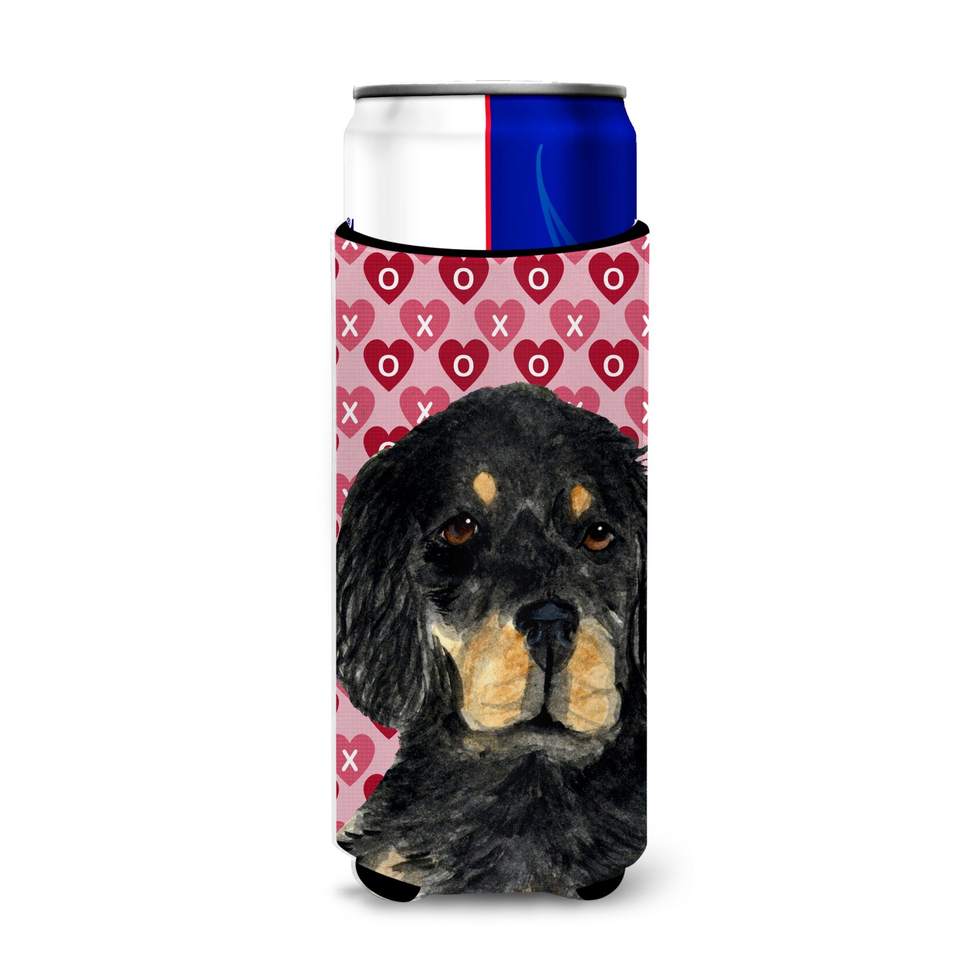 Gordon Setter Hearts Love And Valentine'S Day Portrait Ultra Hugger For Slim Cans