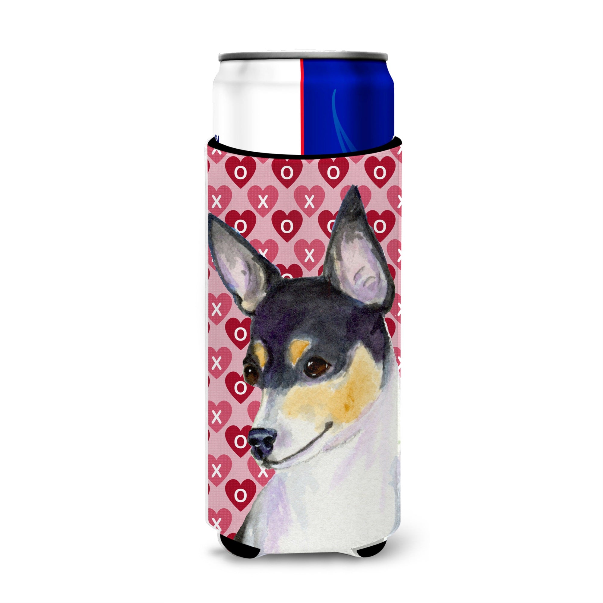 Chihuahua Hearts Love And Valentine'S Day Portrait Ultra Hugger For Slim Cans