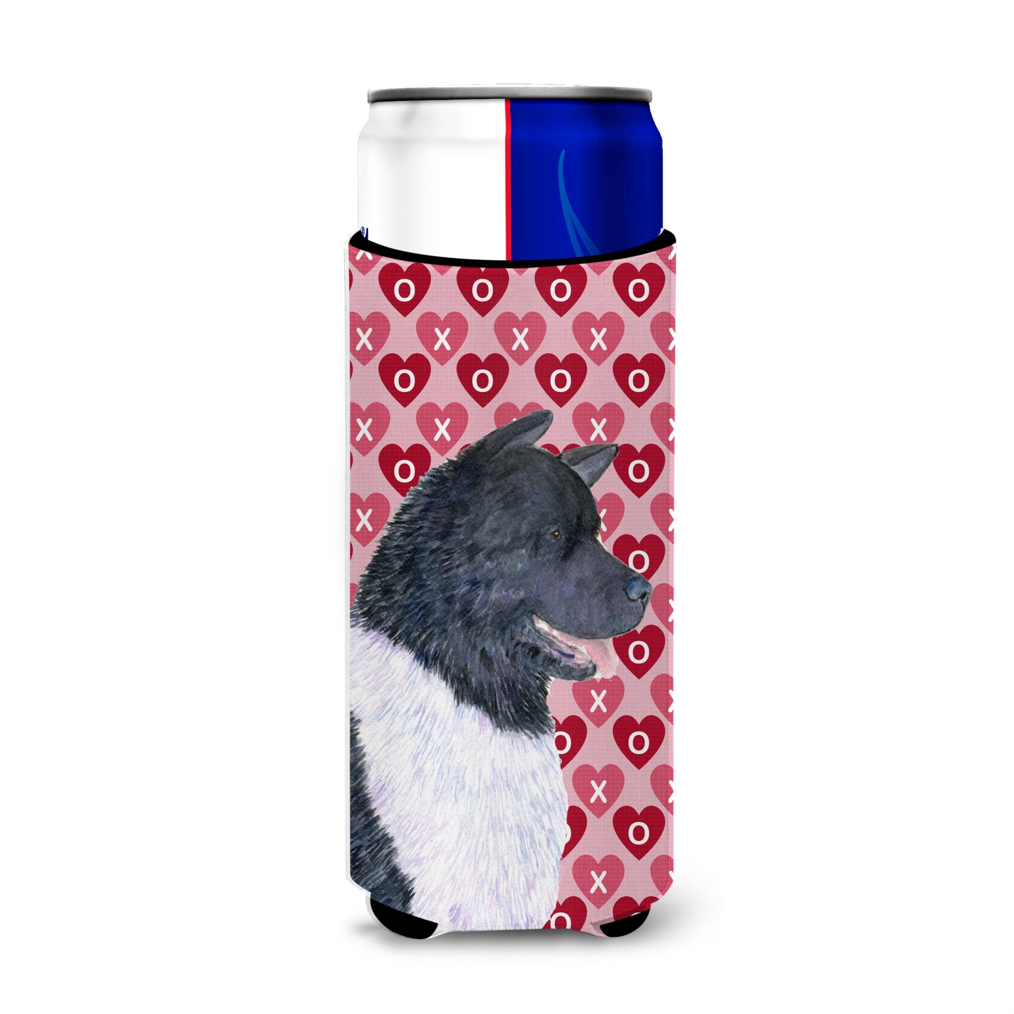 Akita Hearts Love And Valentine'S Day Portrait Ultra Hugger For Slim Cans