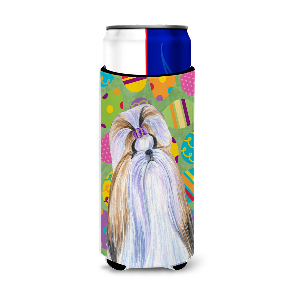 Shih Tzu Easter Eggtravaganza Ultra Hugger For Slim Cans