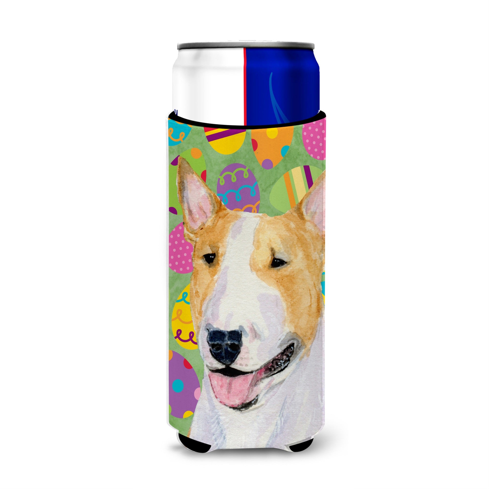 Bull Terrier Easter Eggtravaganza Ultra Hugger For Slim Cans