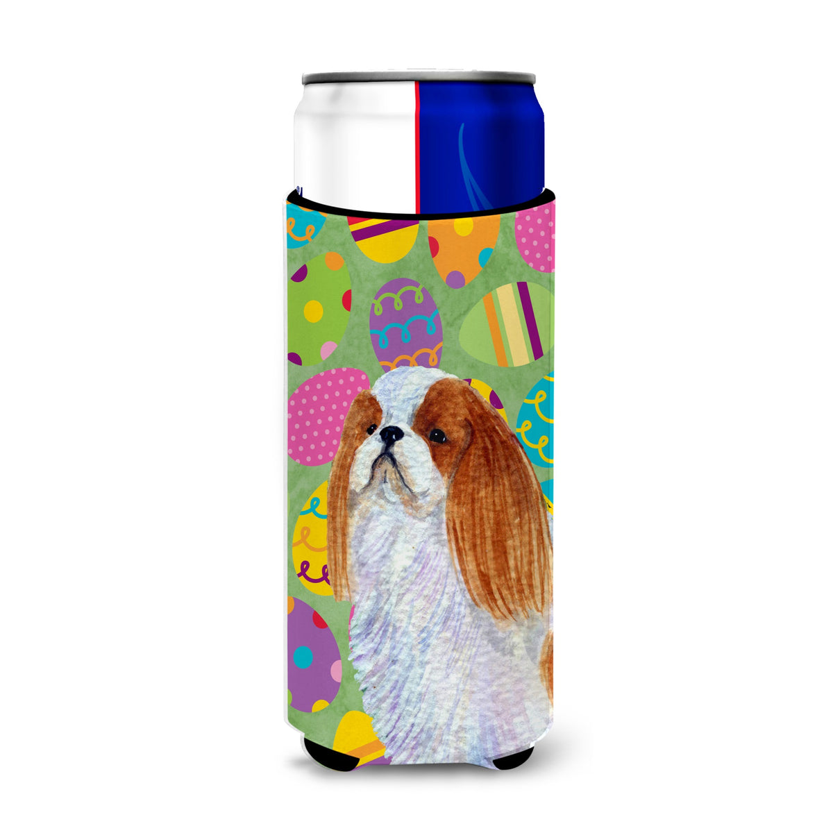 English Toy Spaniel Easter Eggtravaganza Ultra Hugger For Slim Cans
