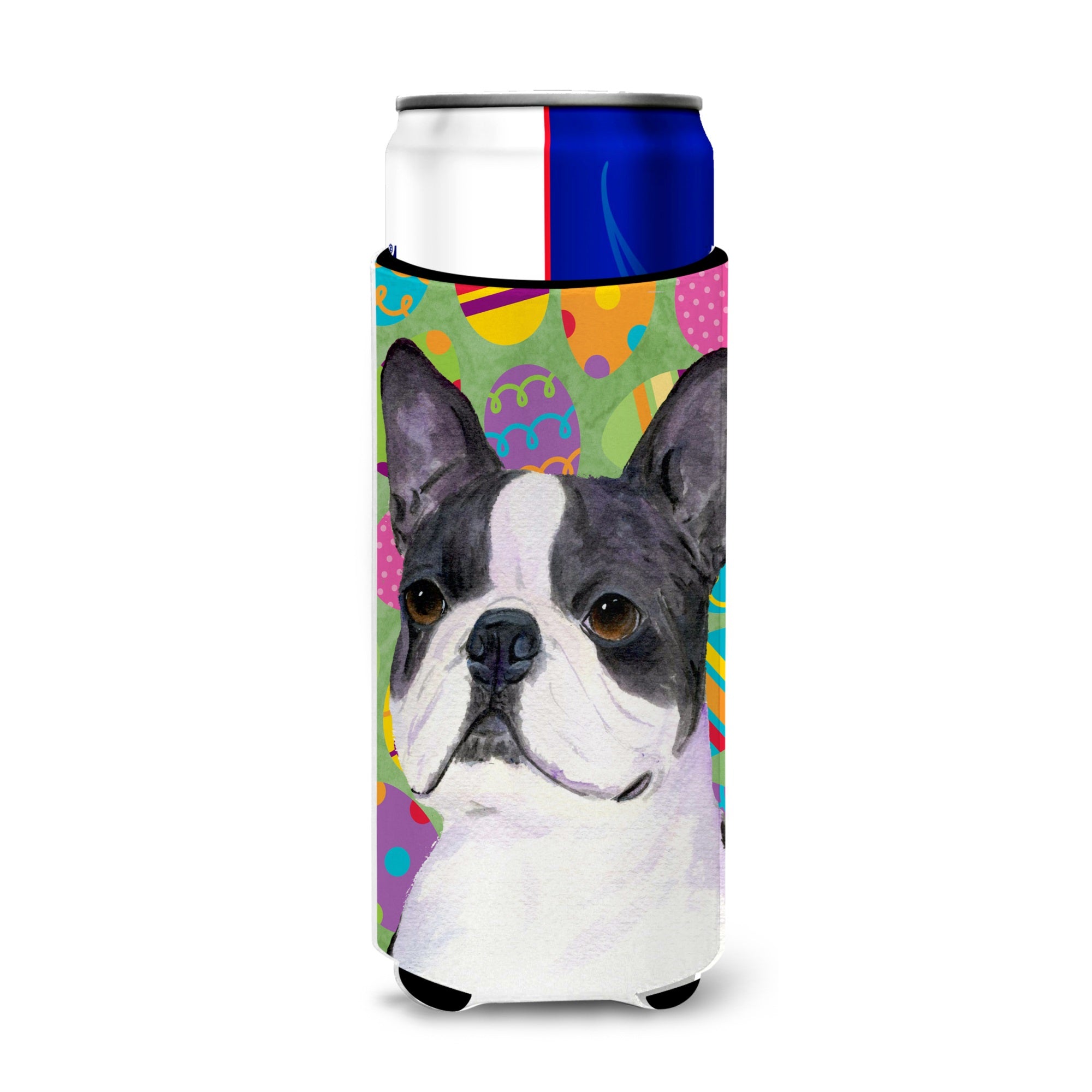Boston Terrier Easter Eggtravaganza Ultra Hugger For Slim Cans