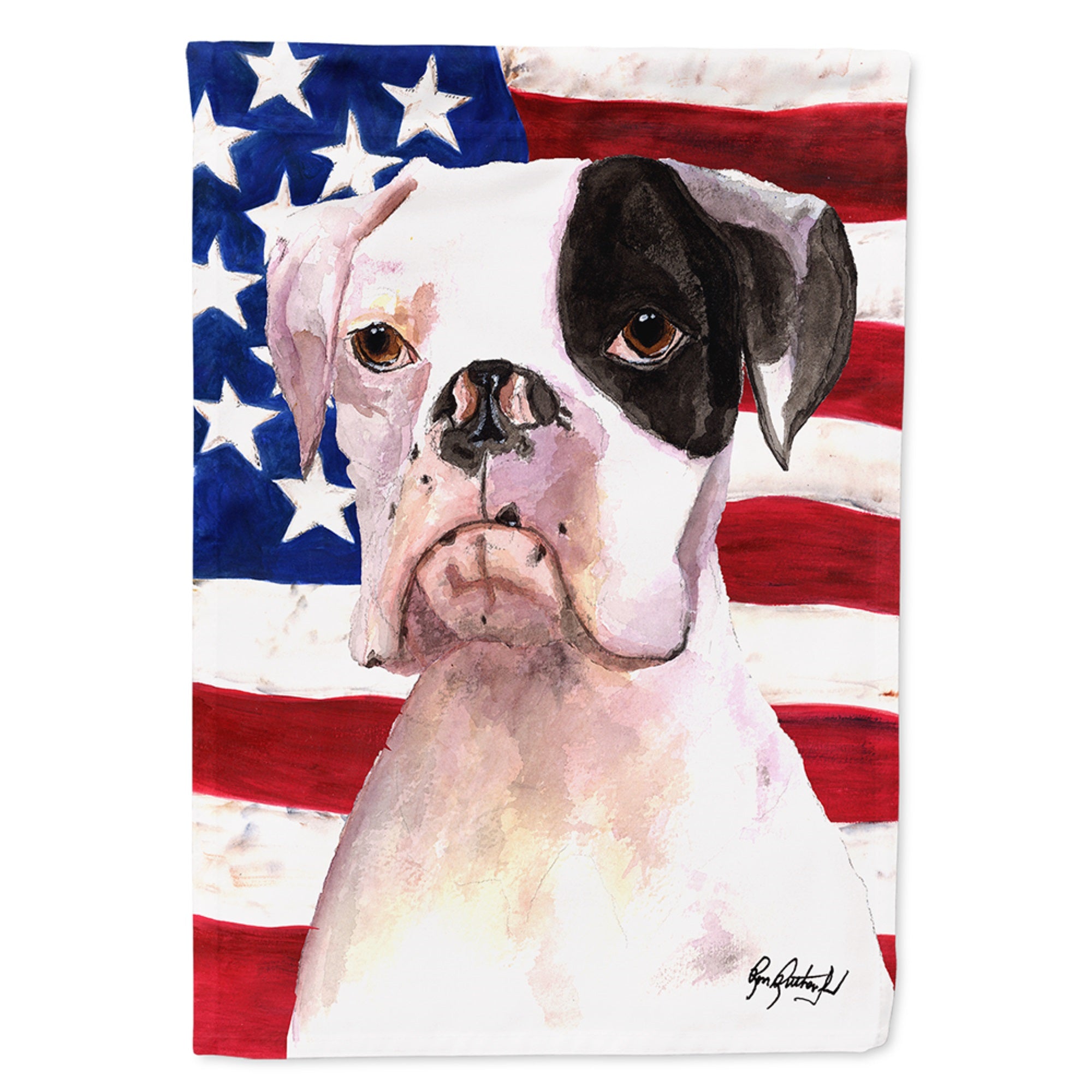 Usa American Flag With Boxer Flag Garden Size